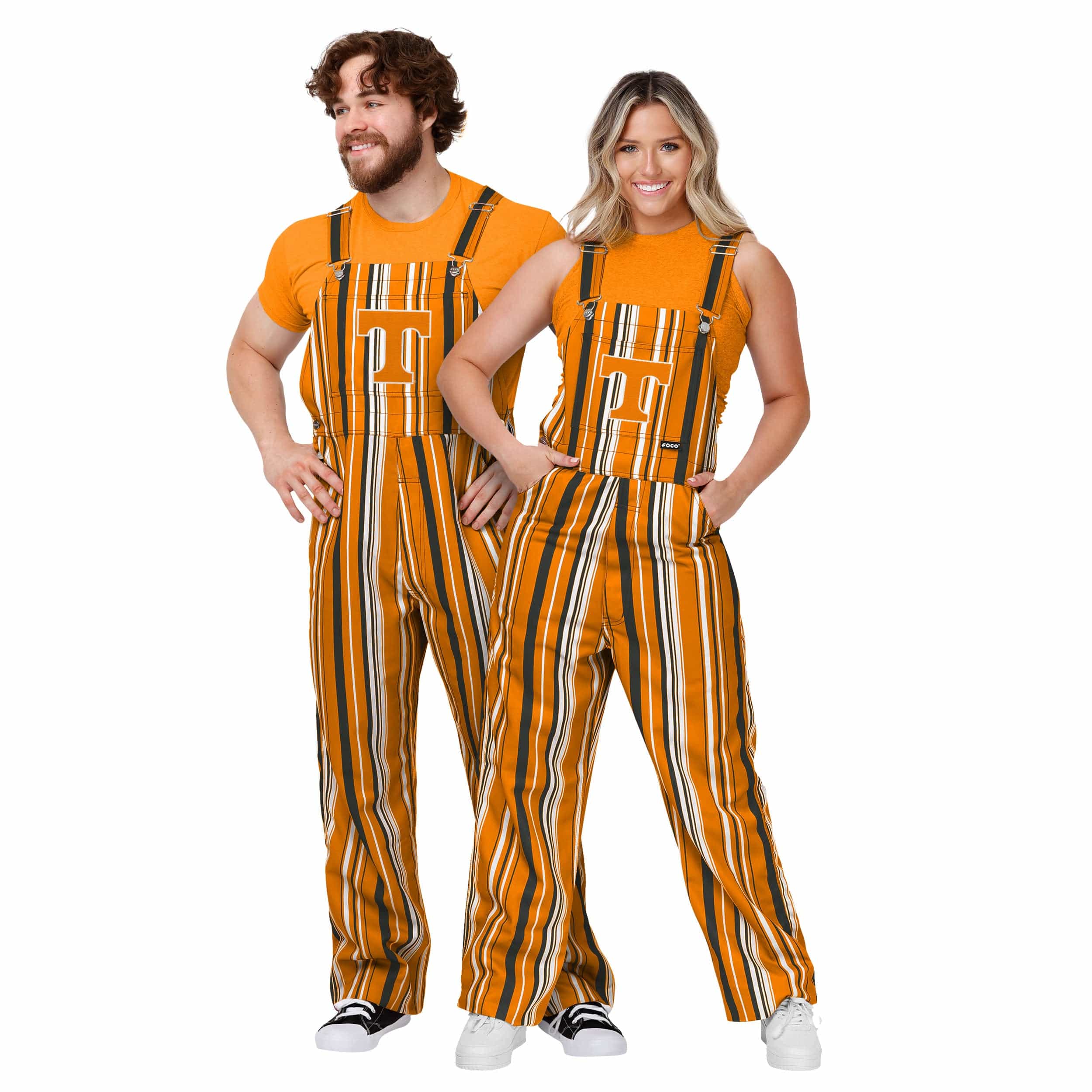 Tennessee Volunteers NCAA Womens Hyper Stripe Bib Overalls - Image 3