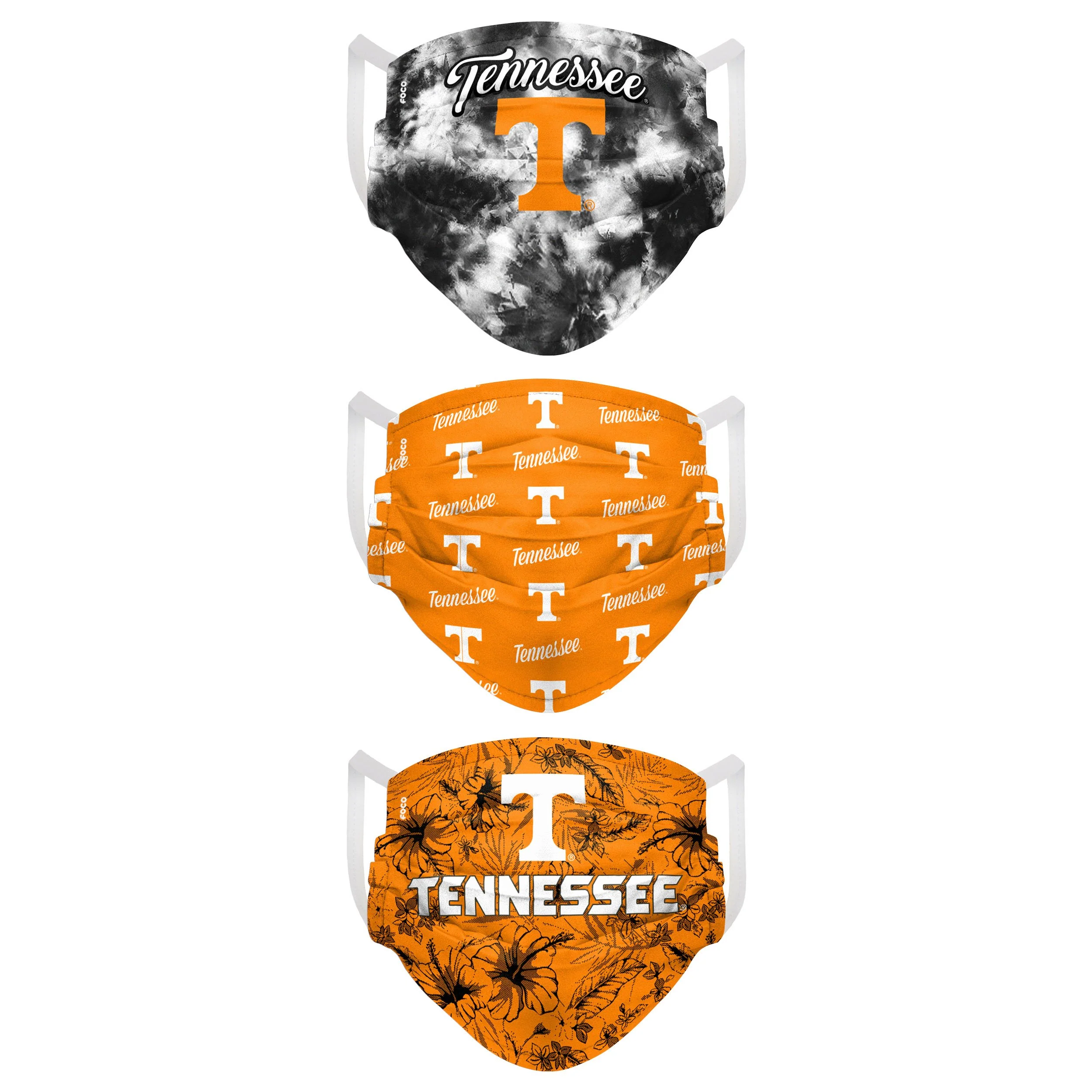 Tennessee Volunteers NCAA Womens Matchday 3 Pack Face Cover - Image 2