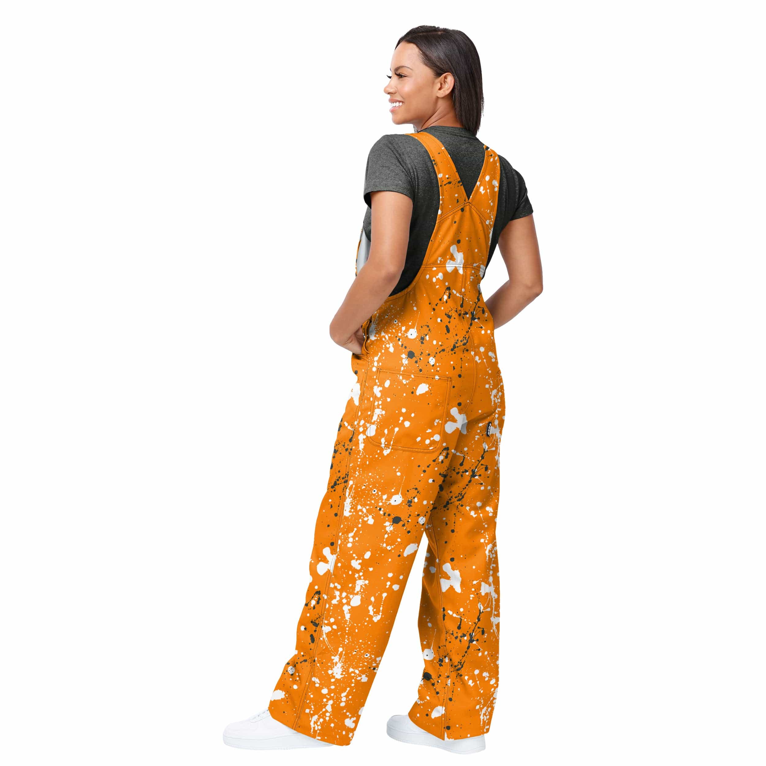 Tennessee Volunteers NCAA Womens Paint Splatter Bib Overalls - Image 2
