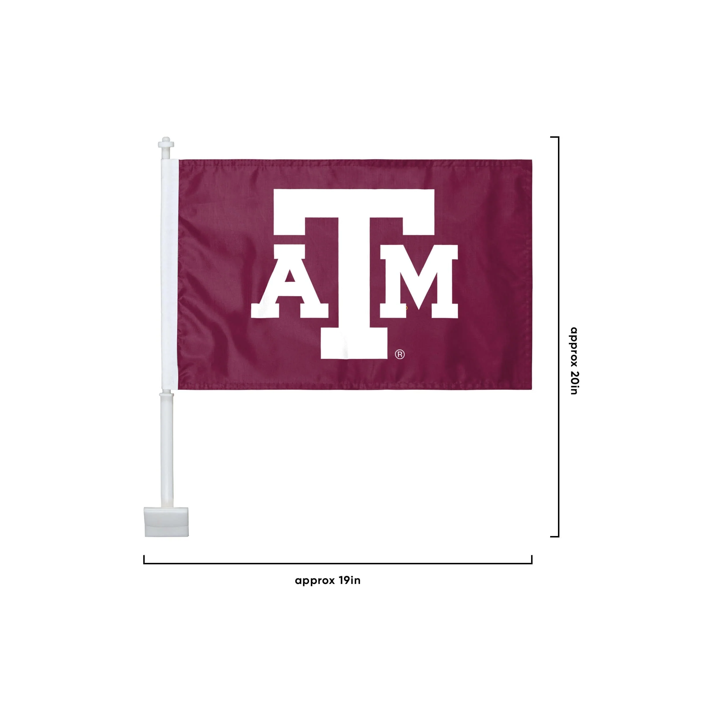 Texas A&M Aggies NCAA 2 Pack Solid Car Flag - Image 3