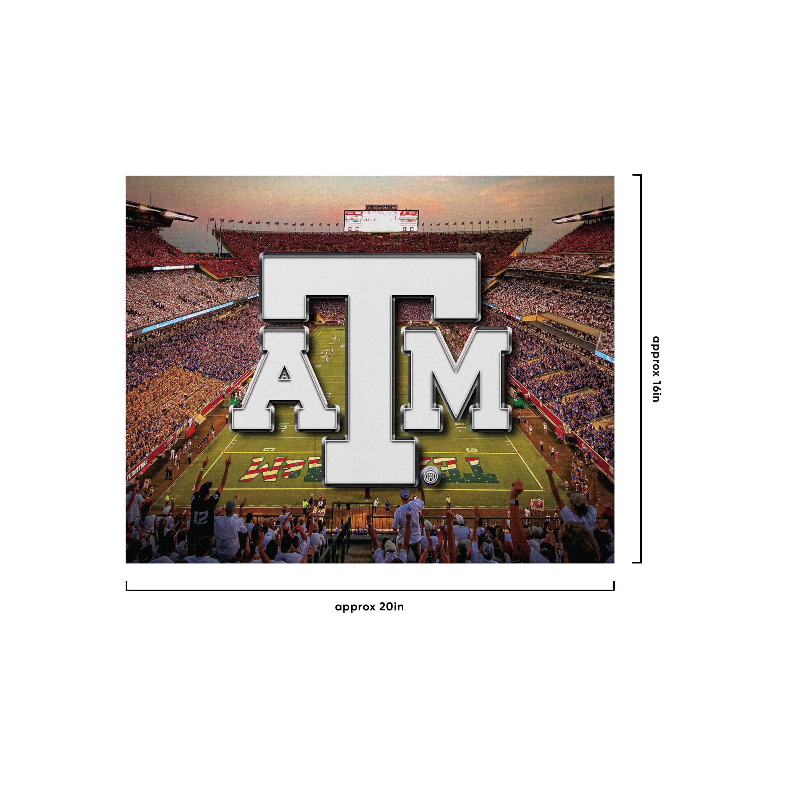 Texas A&M Aggies NCAA Canvas Wall Sign - Image 4