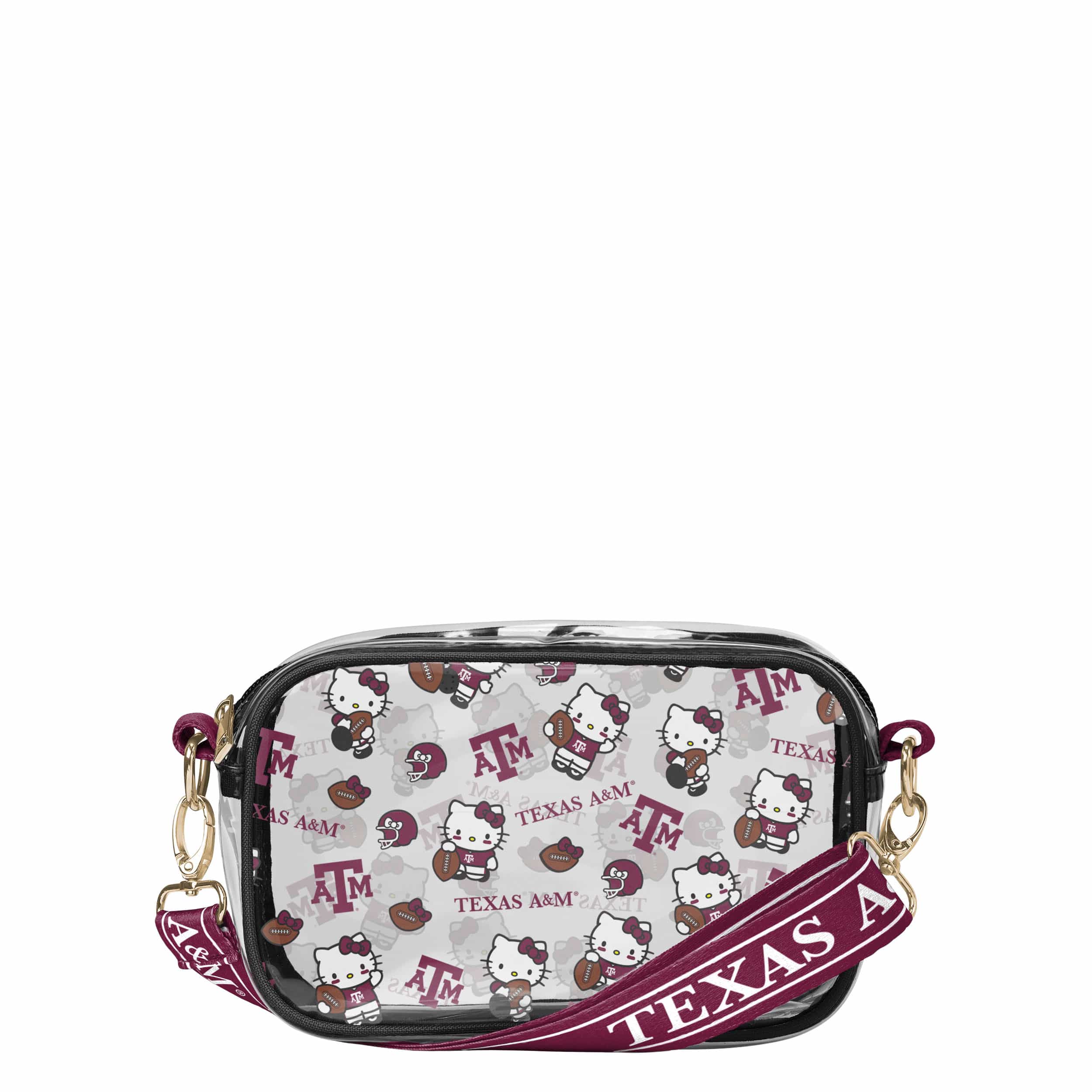 Texas A&M Aggies NCAA Hello Kitty® Clear Crossbody Bag (PREORDER - SHIPS MID JULY)