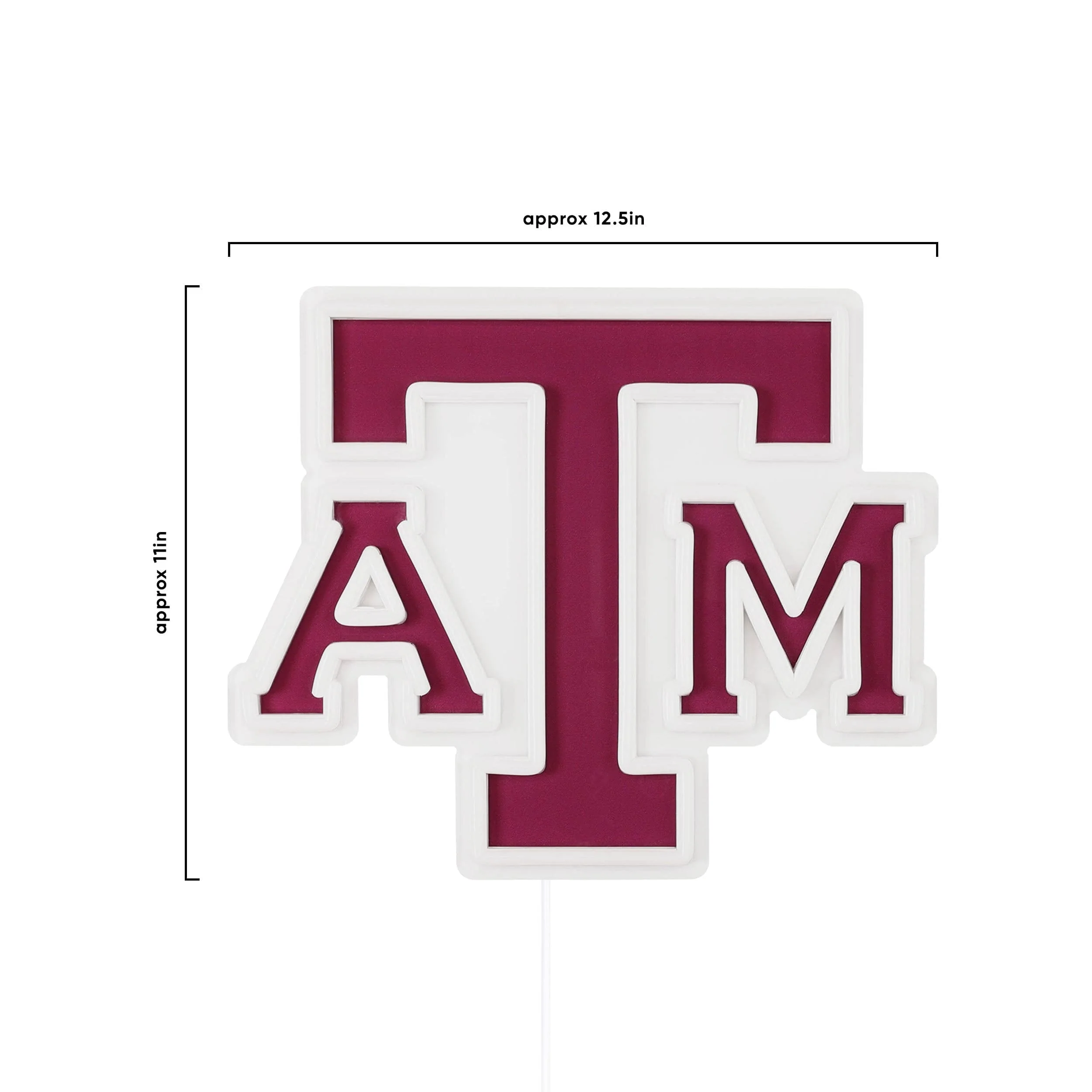 Texas A&M Aggies NCAA LED Neon Light Up Team Logo Sign - Image 4