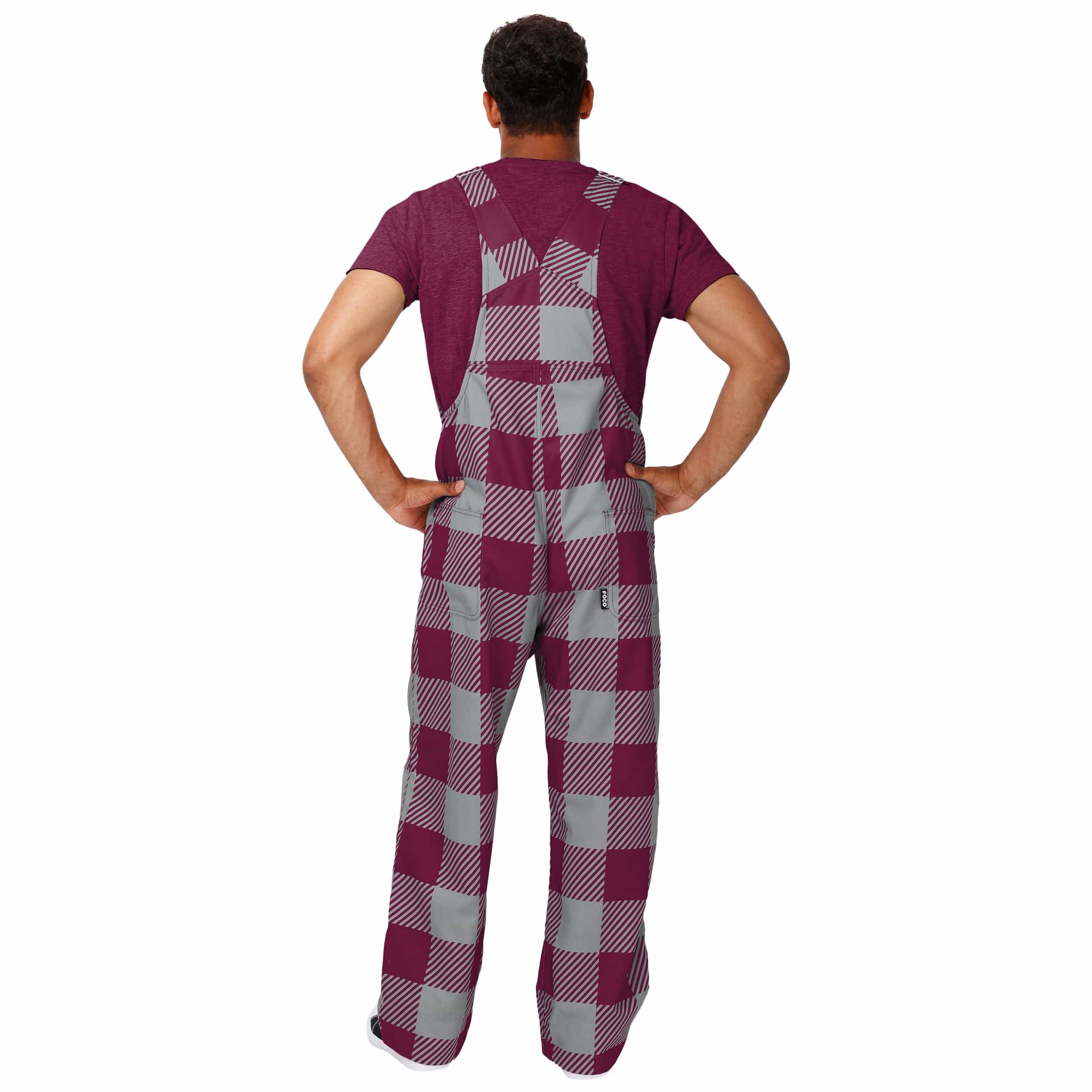 Texas A&M Aggies NCAA Mens Plaid Bib Overalls - Image 2