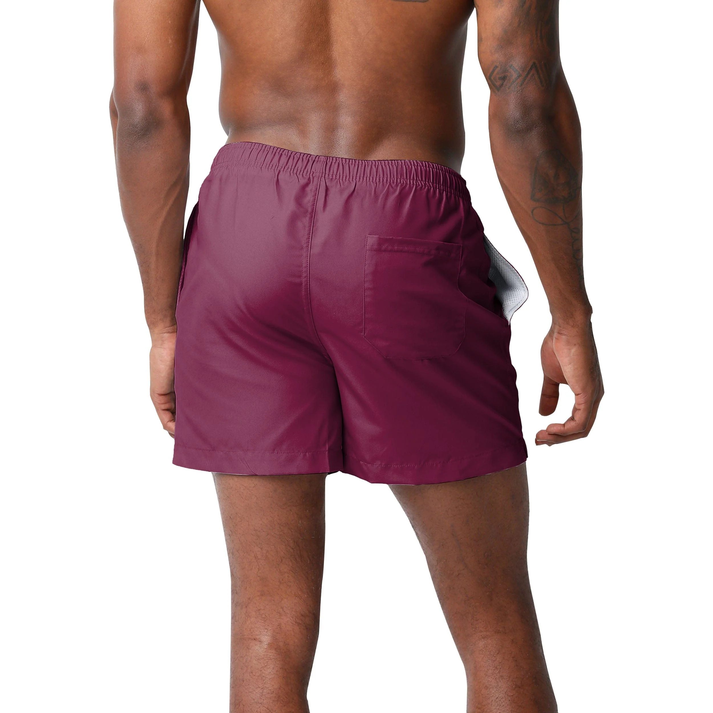 Texas A&M Aggies NCAA Mens Solid Wordmark 5.5" Swimming Trunks - Image 3