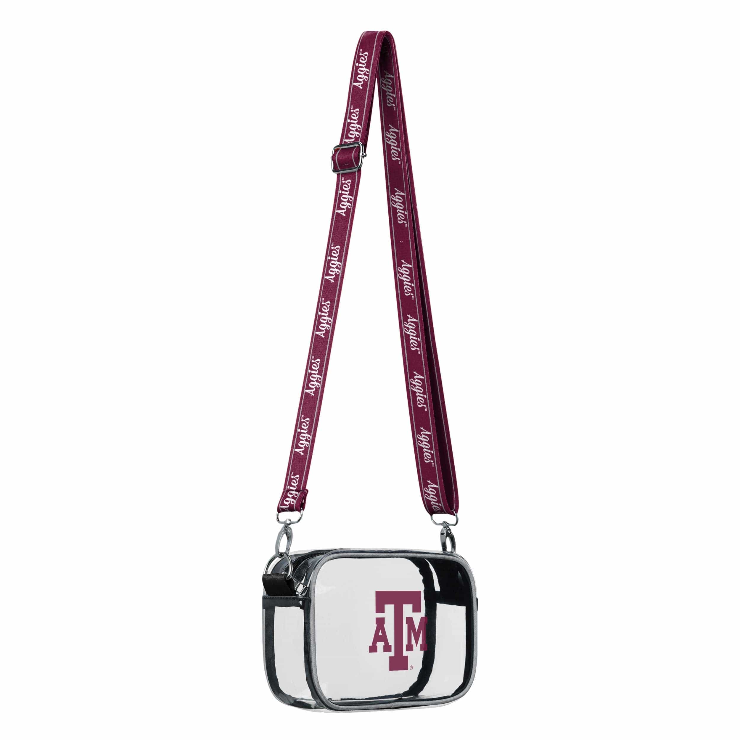 Texas A&M Aggies NCAA Team Stripe Clear Crossbody Bag - Image 2
