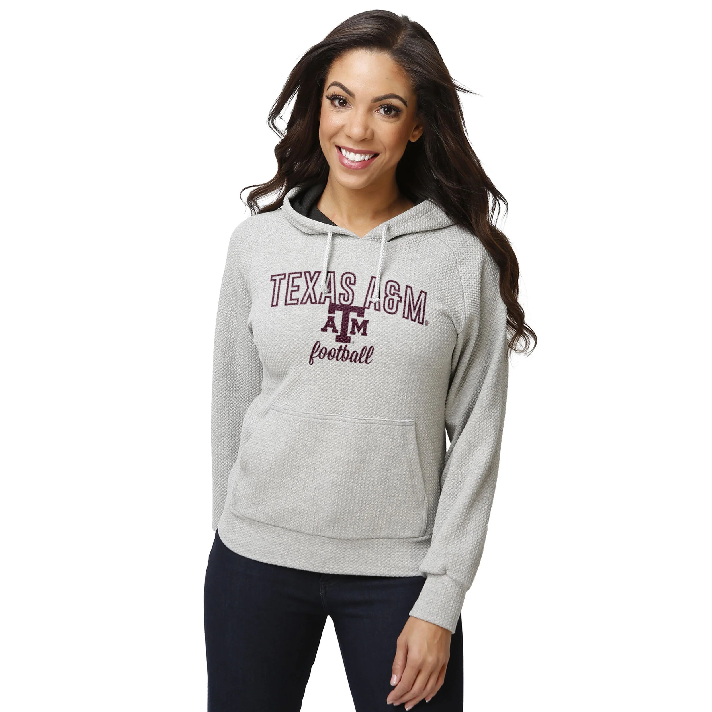 Texas A&M Aggies NCAA Womens Gray Woven Hoodie