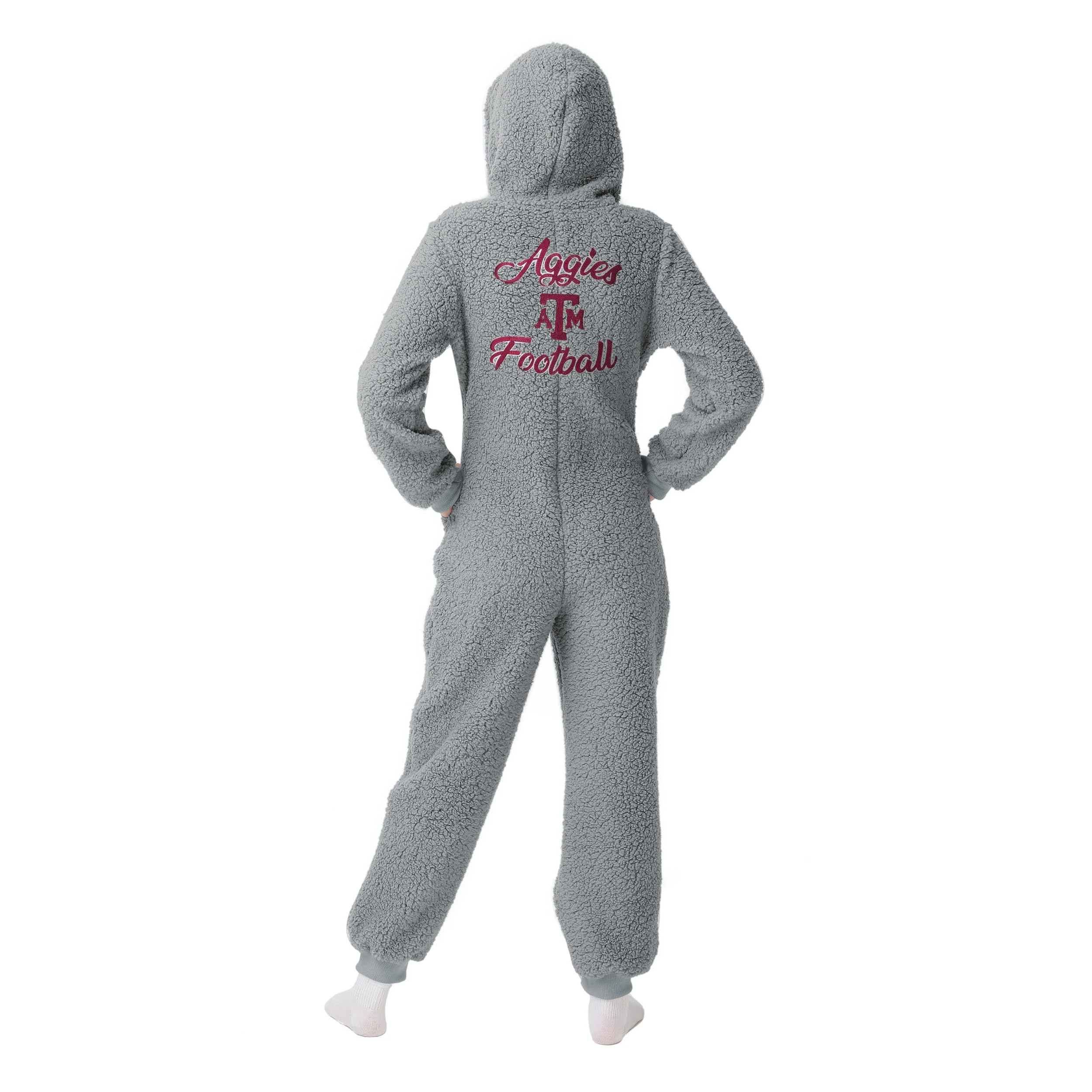 Texas A&M Aggies NCAA Womens Sherpa One Piece Pajamas - Image 2
