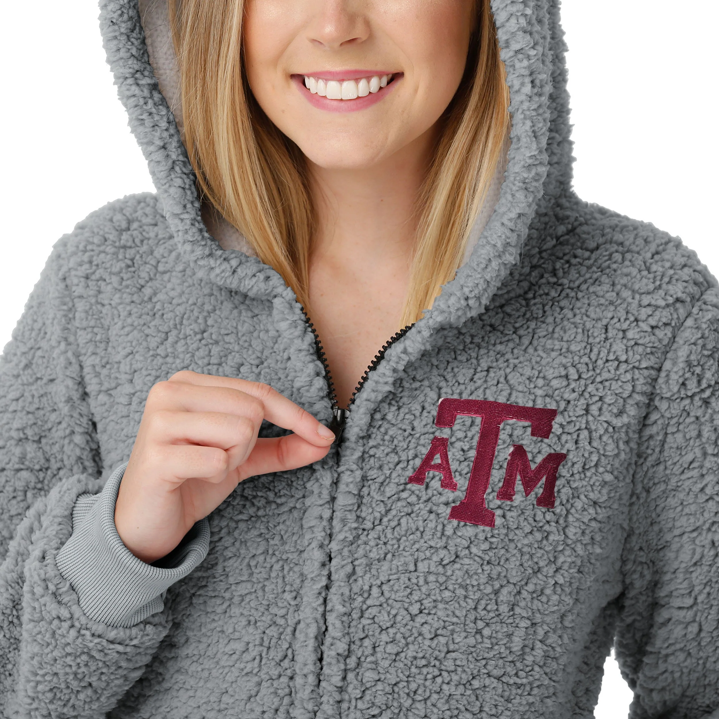 Texas A&M Aggies NCAA Womens Sherpa One Piece Pajamas - Image 3