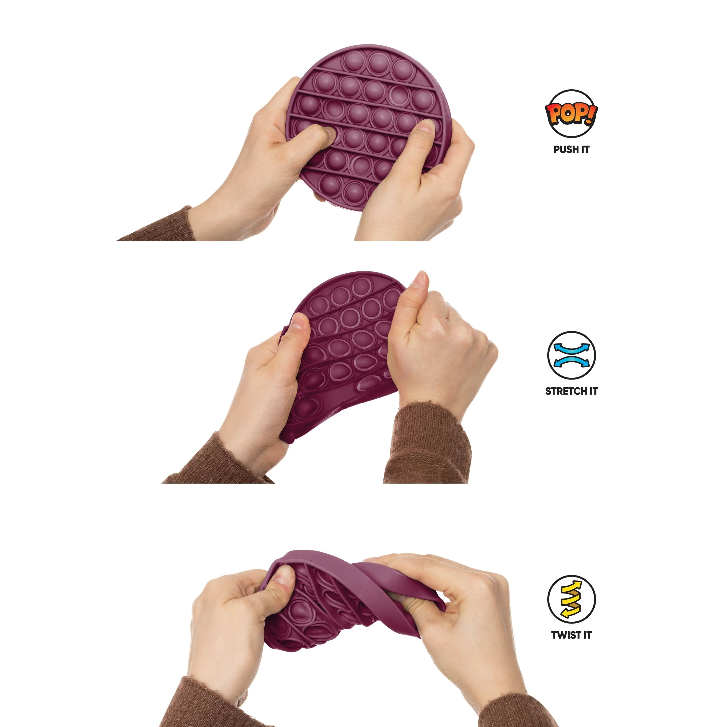 Texas A&M Aggies NCAA 2 Pack Ball & Square Push-Itz Fidget - Image 4
