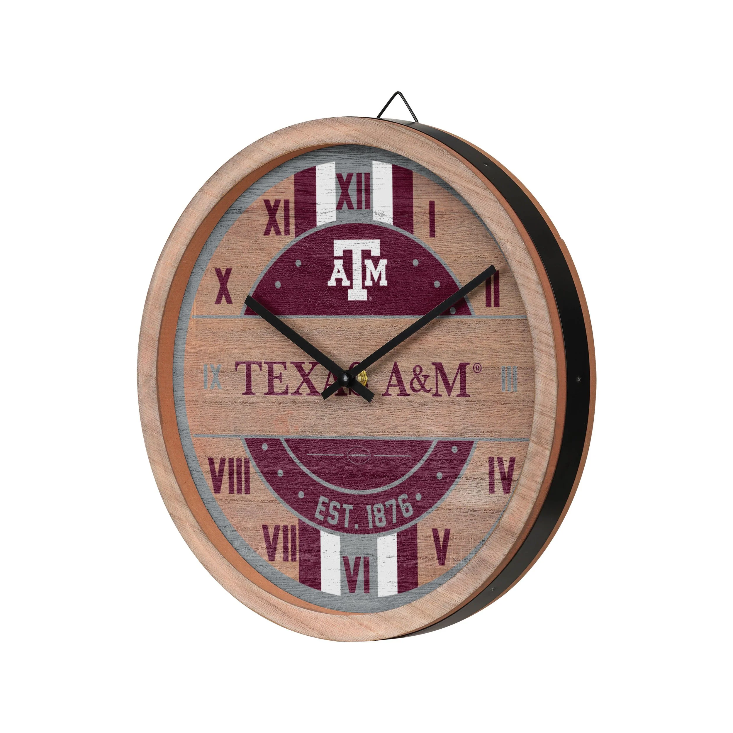 Texas A&M Aggies NCAA Barrel Wall Clock - Image 2