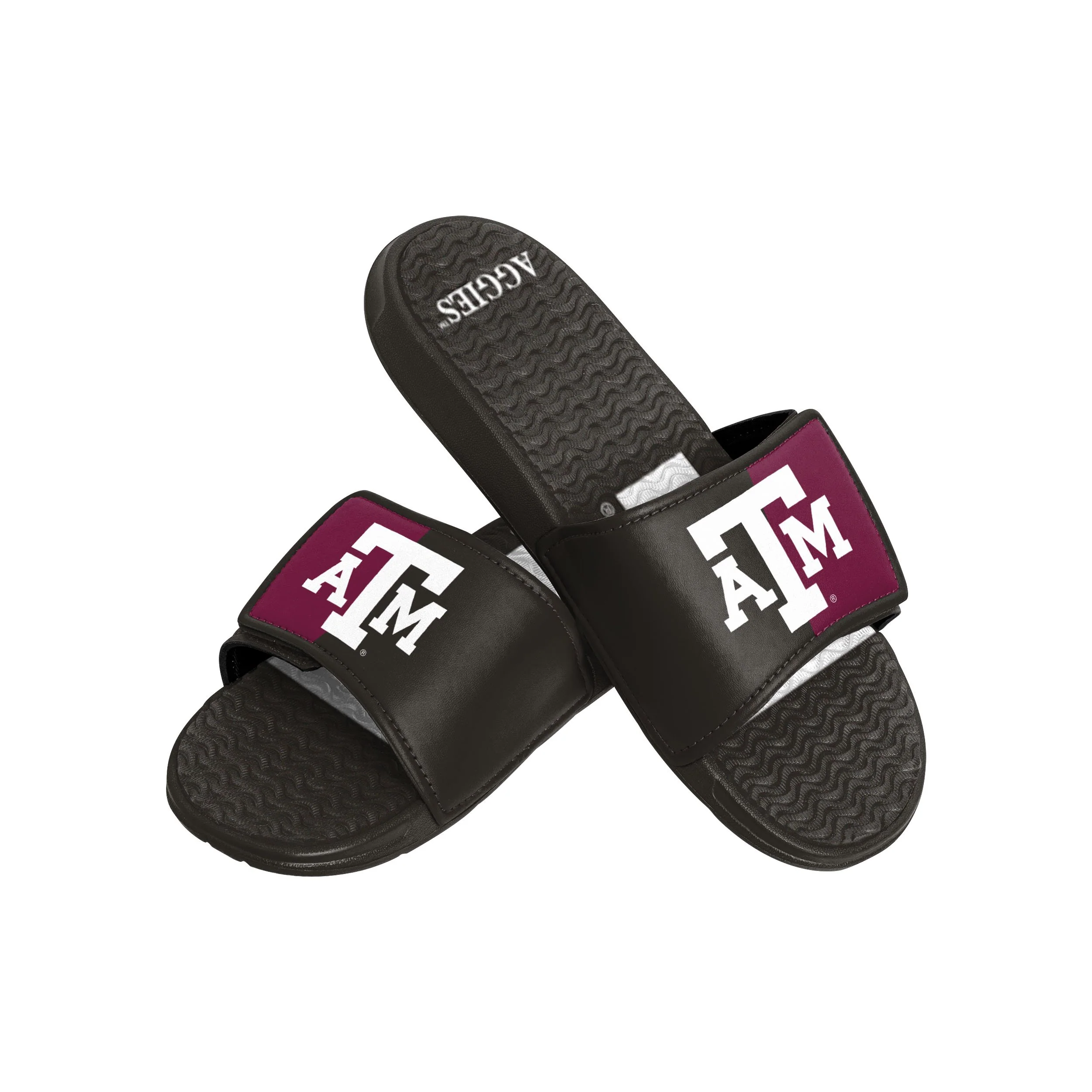 Texas A&M Aggies NCAA Mens Colorblock Big Logo Gel Slide