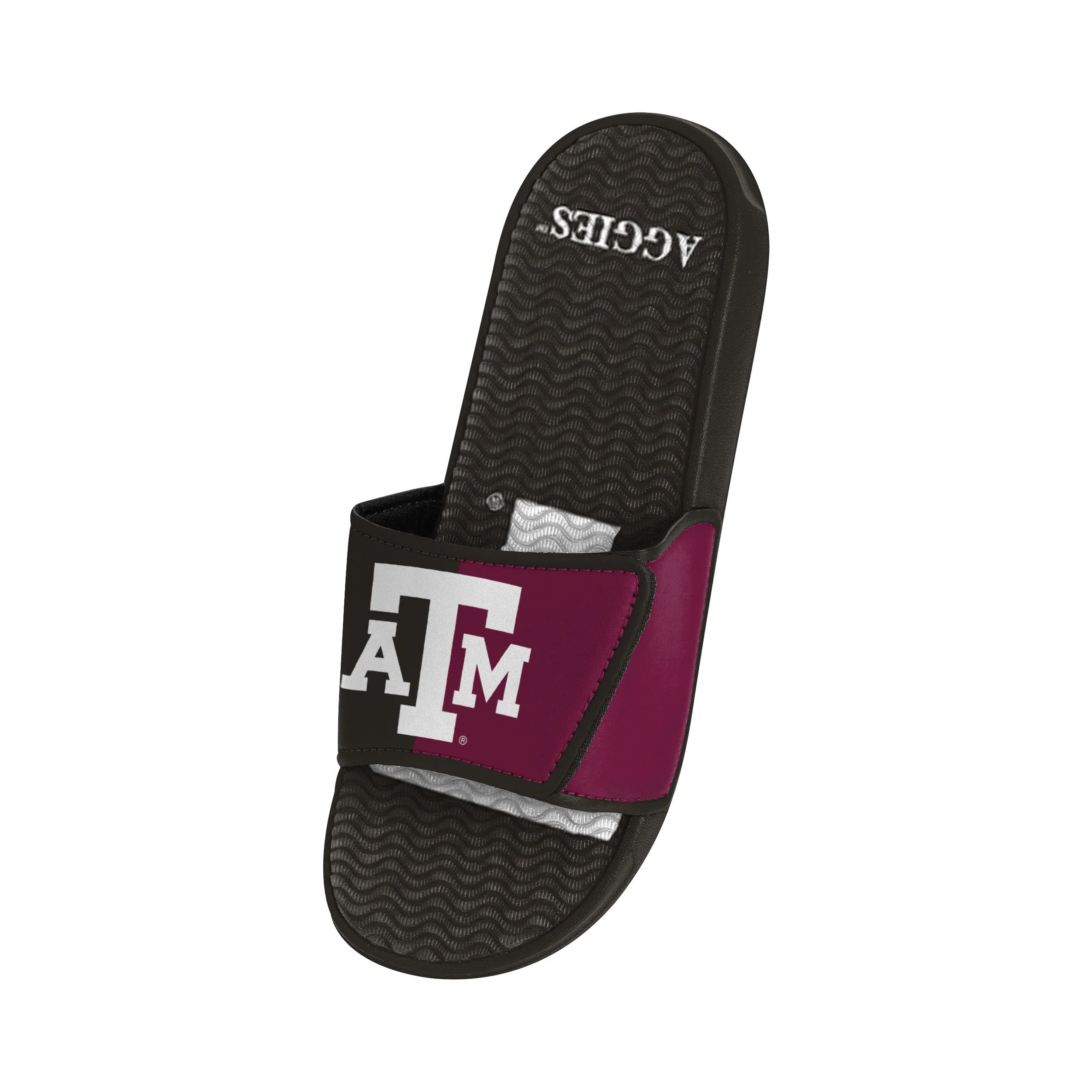 Texas A&M Aggies NCAA Mens Colorblock Big Logo Gel Slide - Image 3