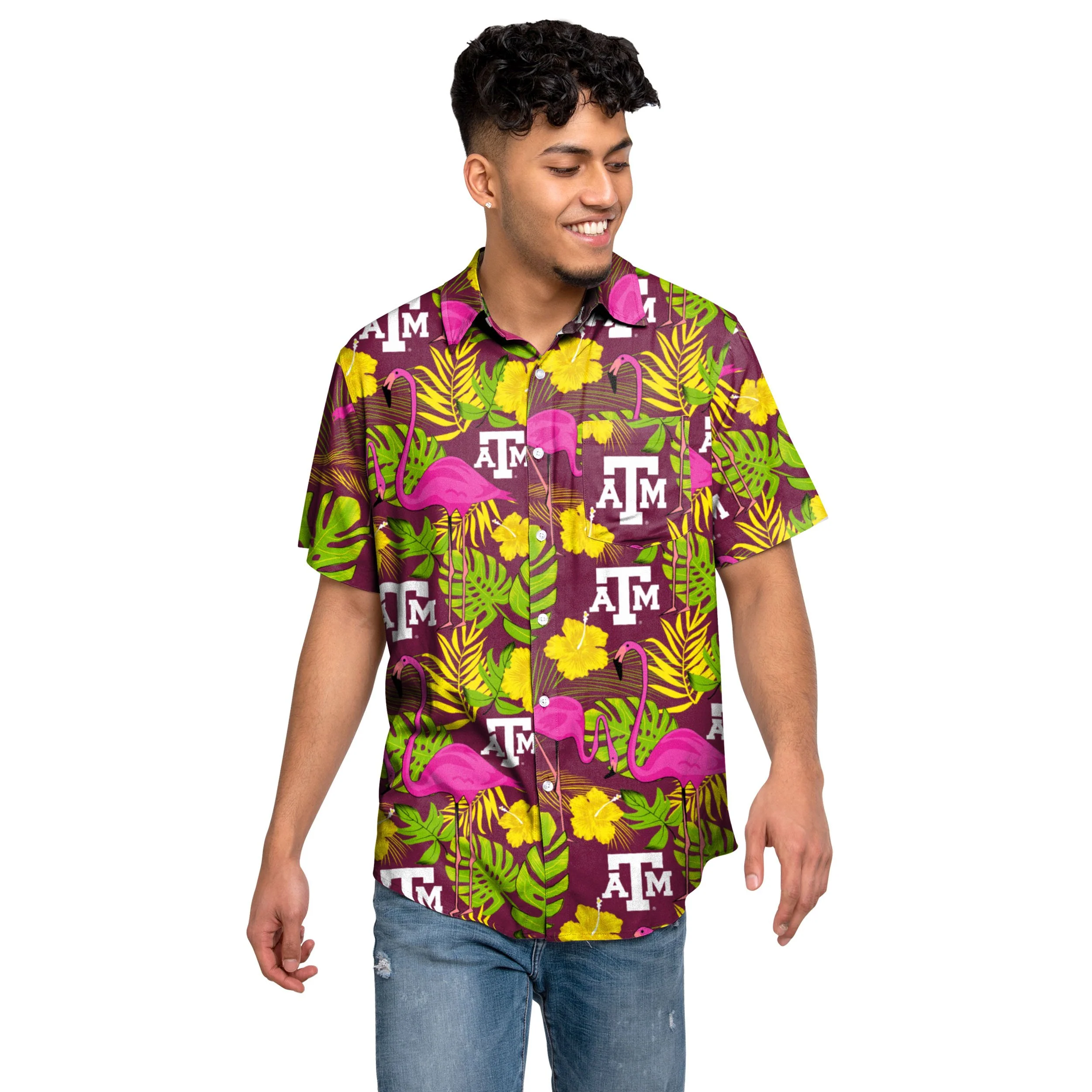Texas A&M Aggies NCAA Mens Highlights Button Up Shirt - Image 2