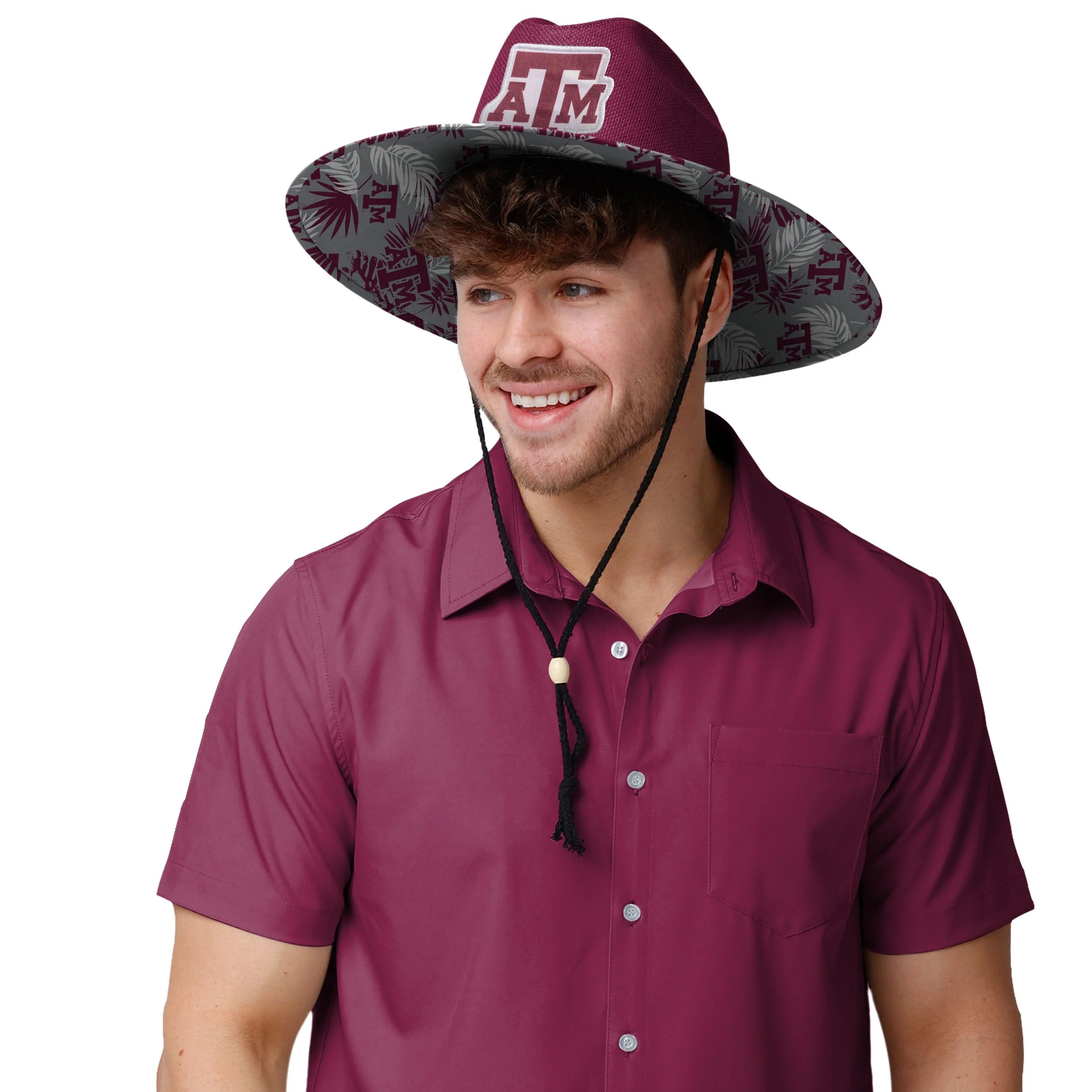 Texas A&M Aggies NCAA Team Color Straw Hat - Image 5
