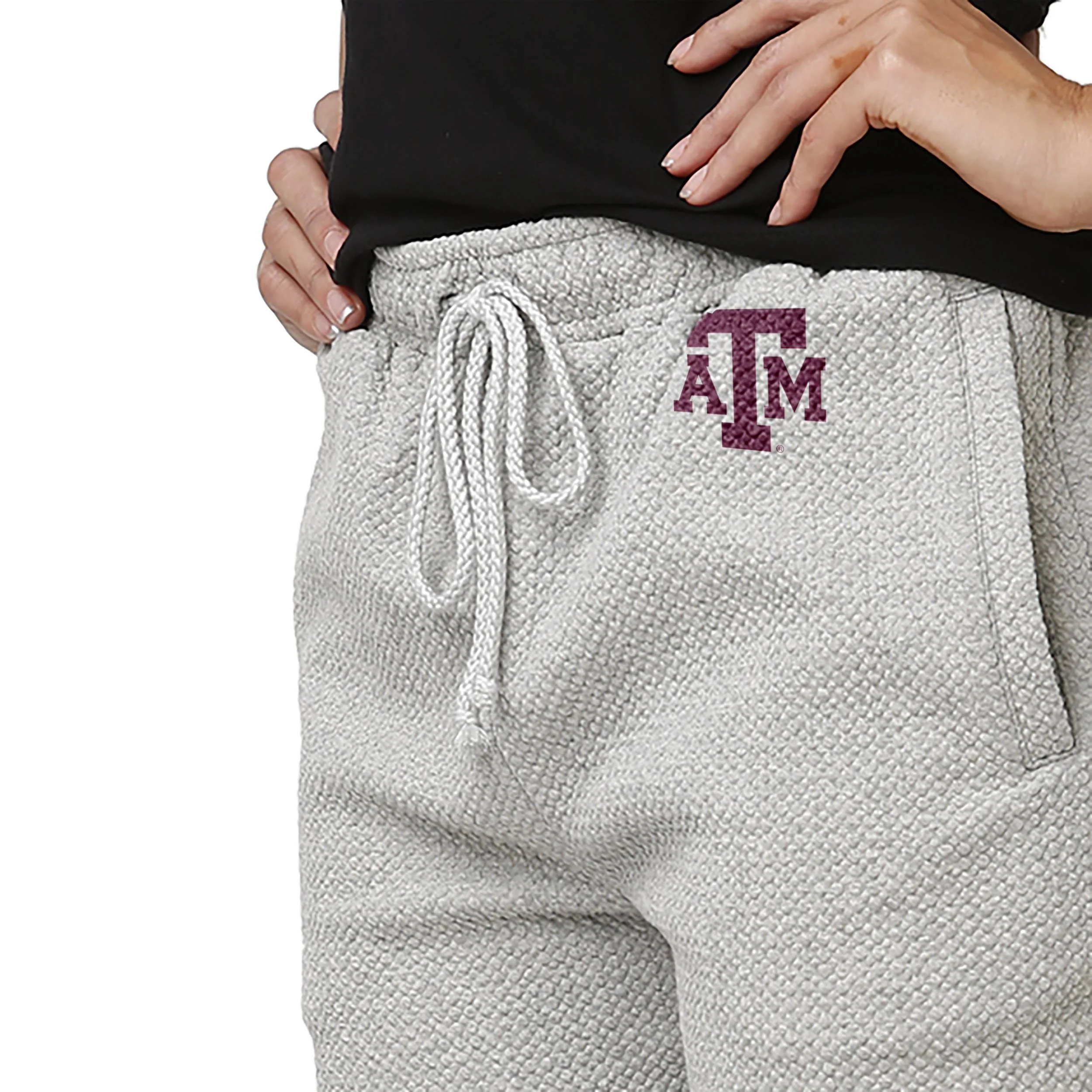 Texas A&M Aggies NCAA Womens Gray Woven Joggers - Image 4