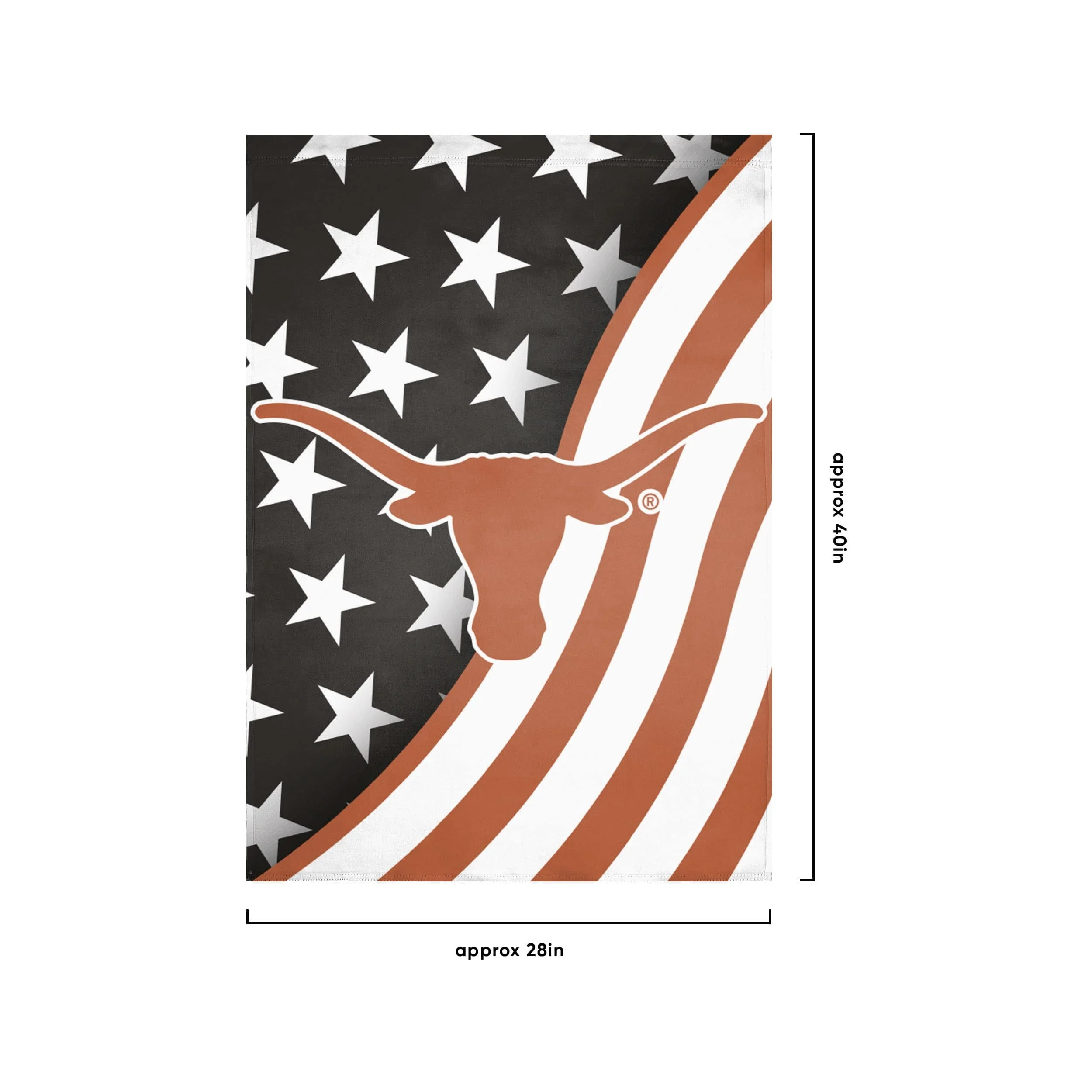 Texas Longhorns NCAA Americana Vertical Flag - Image 3