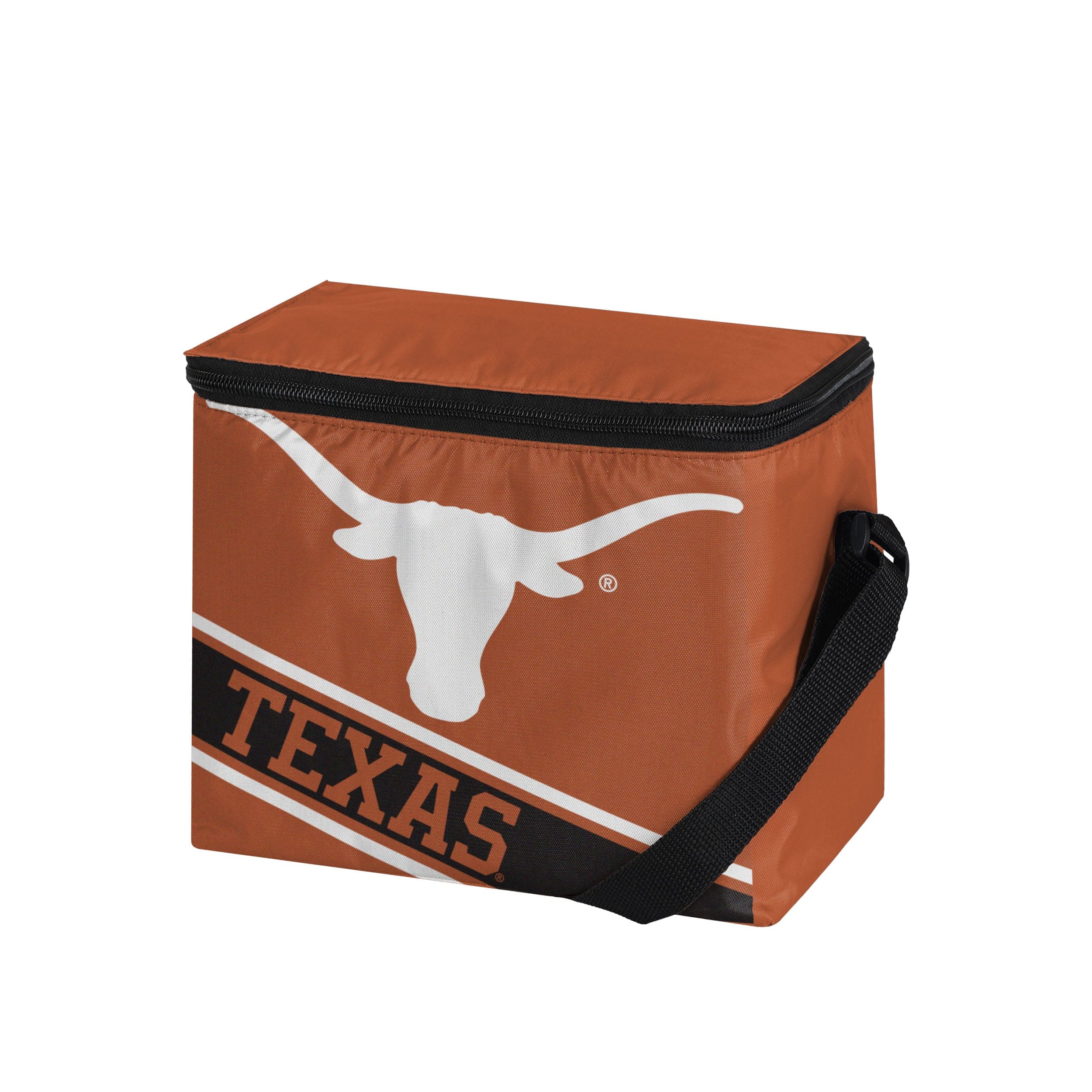 Texas Longhorns NCAA Big Logo Stripe 6 Pack Cooler - Image 2