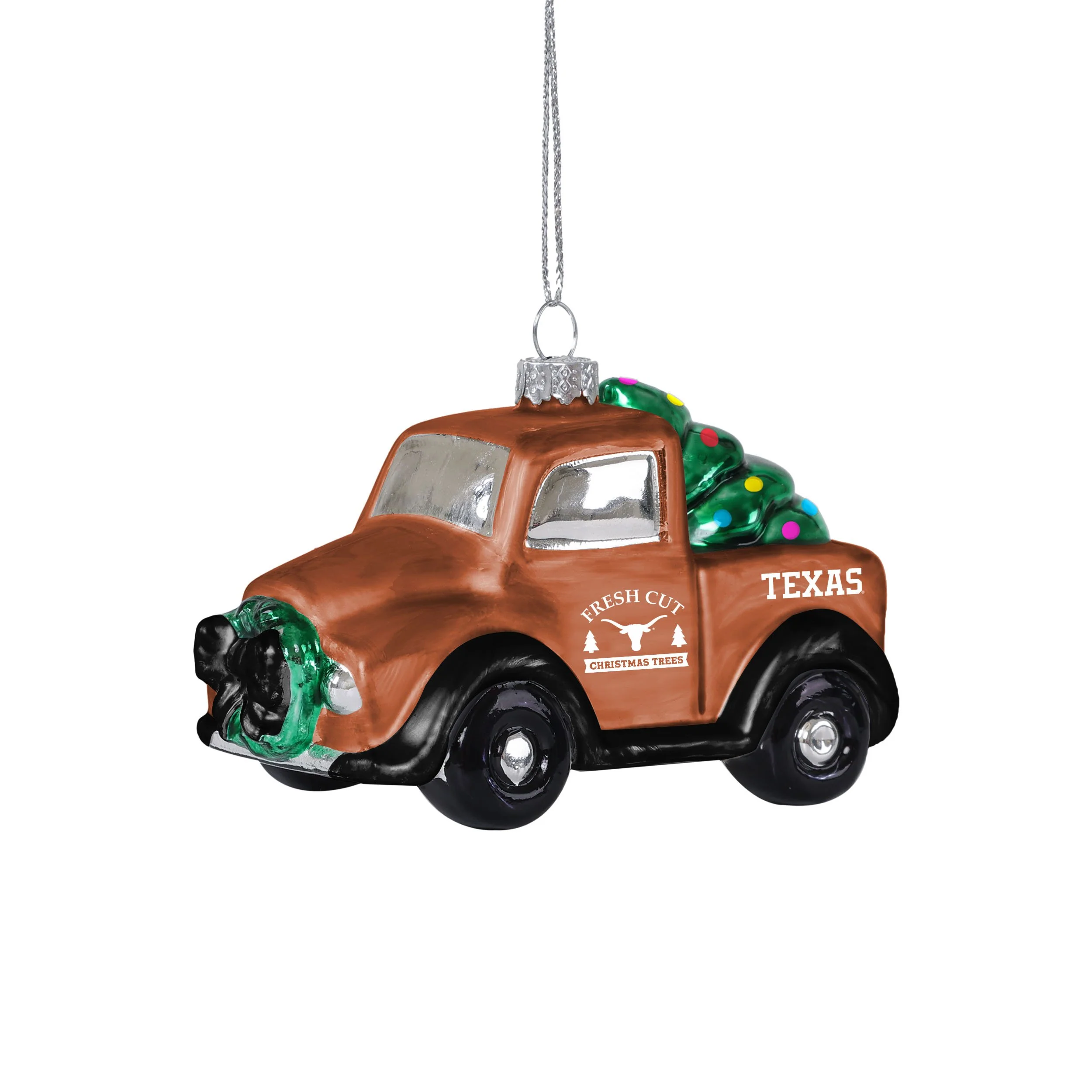 Texas Longhorns NCAA Blown Glass Truck Ornament - Image 2