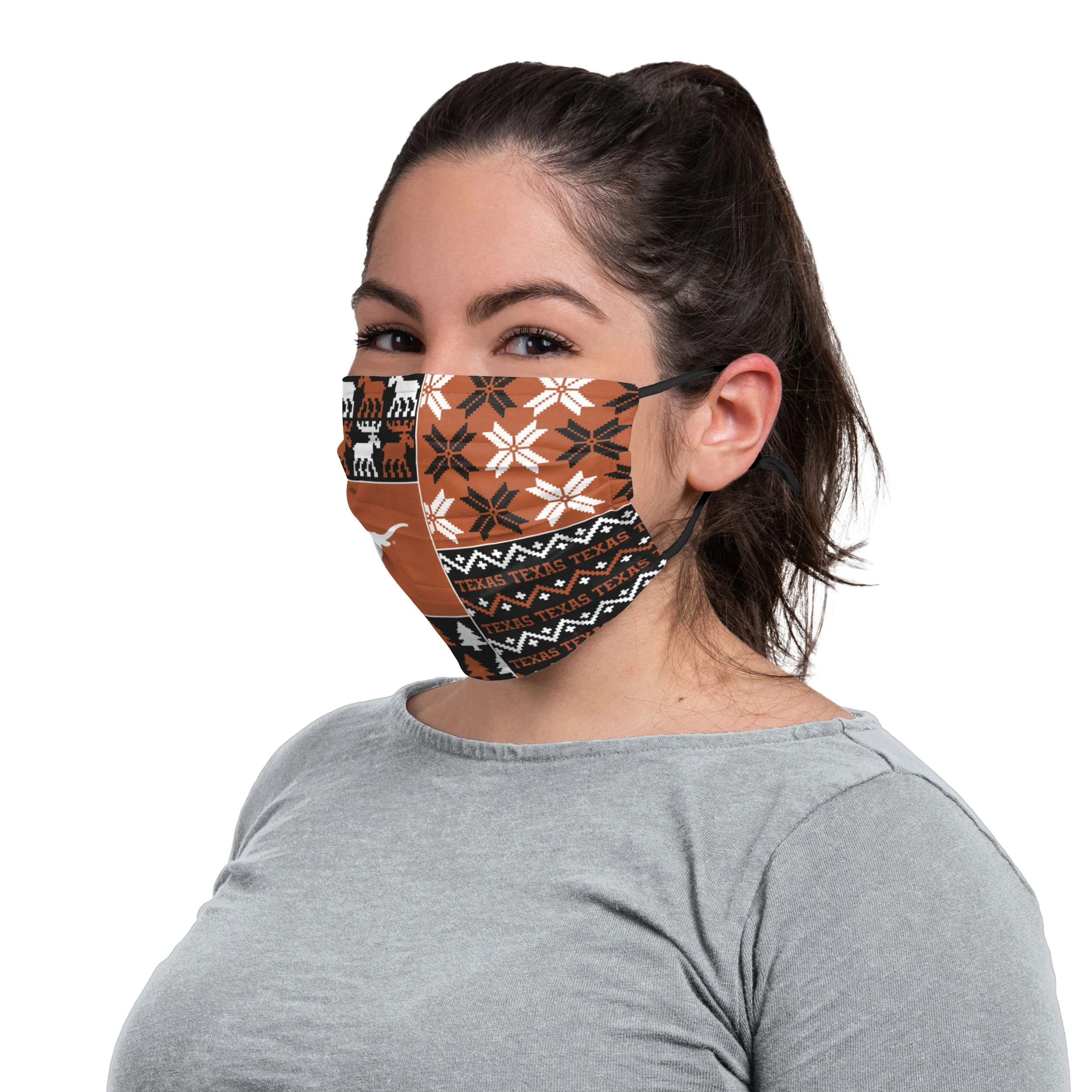 Texas Longhorns NCAA Busy Block Adjustable Face Cover - Image 3