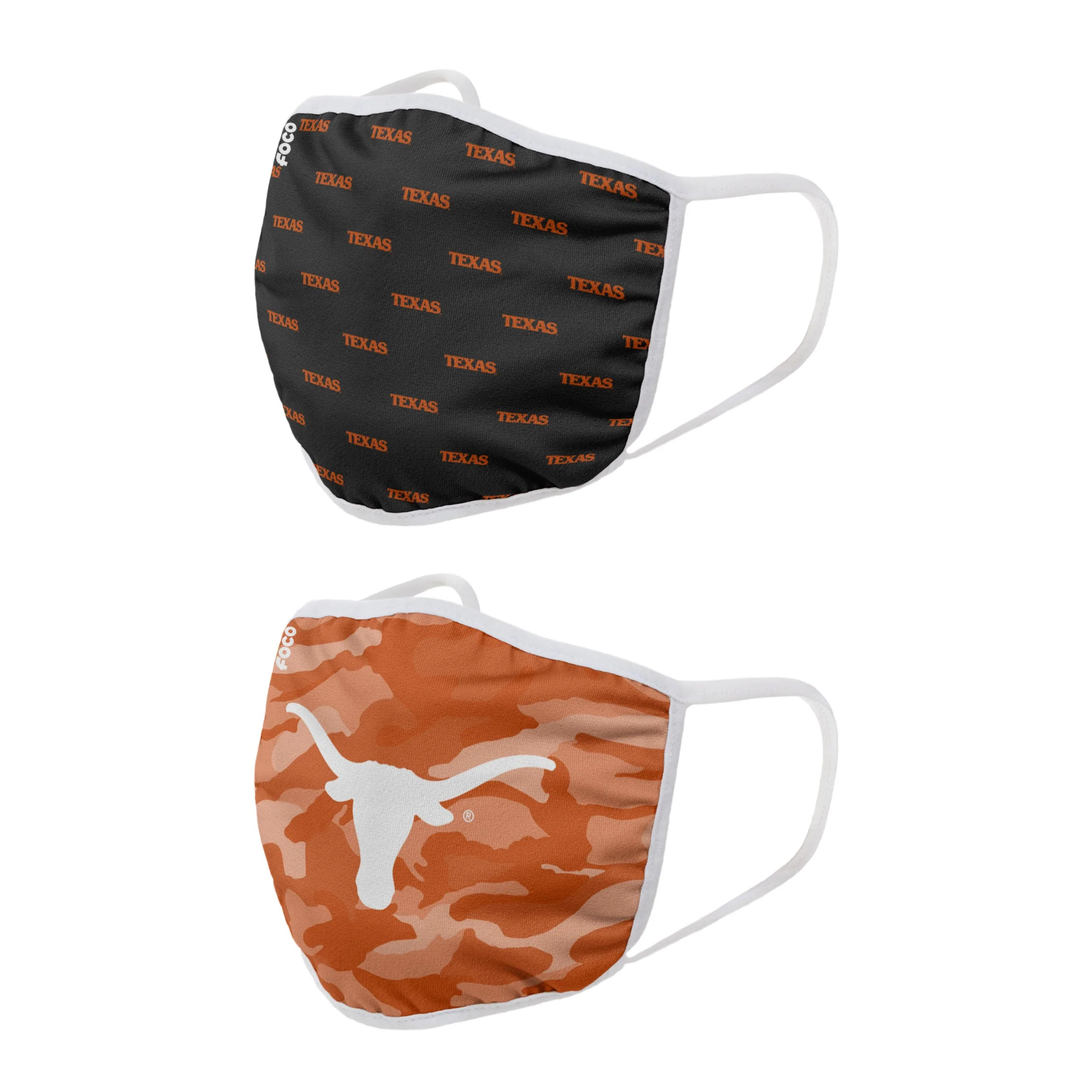 Texas Longhorns NCAA Clutch 2 Pack Face Cover - Image 2