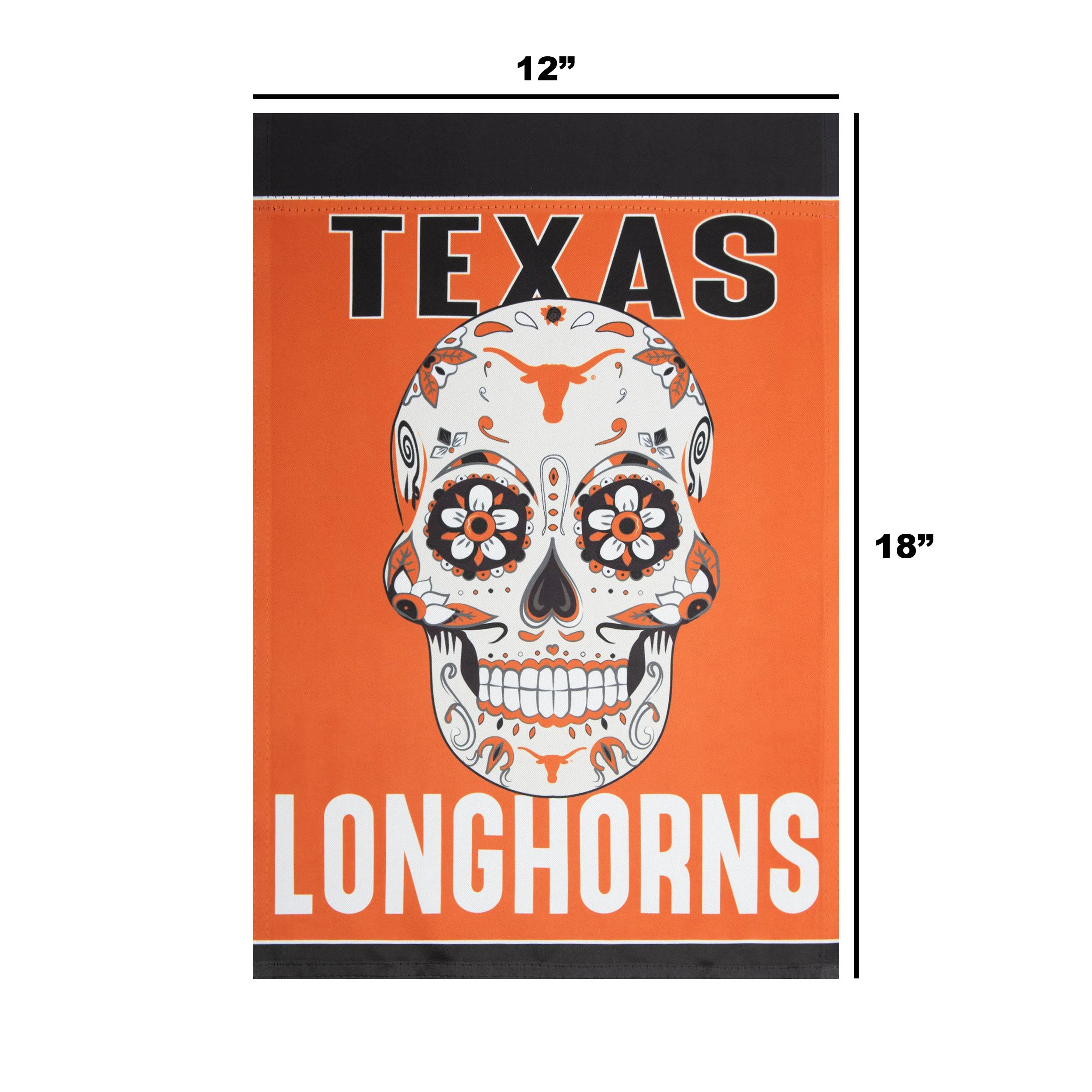 Texas Longhorns NCAA Day Of The Dead Garden Flag - Image 3