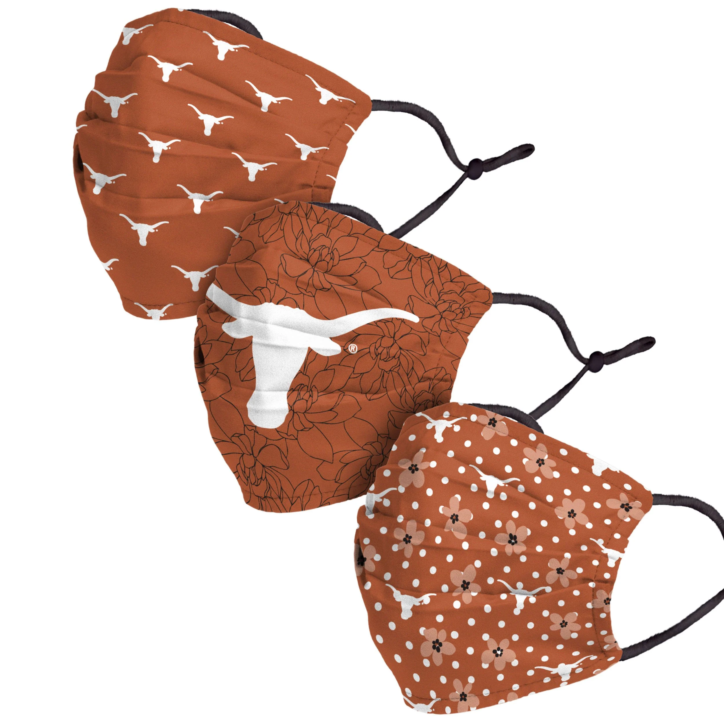 Texas Longhorns NCAA Gameday Gardener 3 Pack Face Cover - Image 2