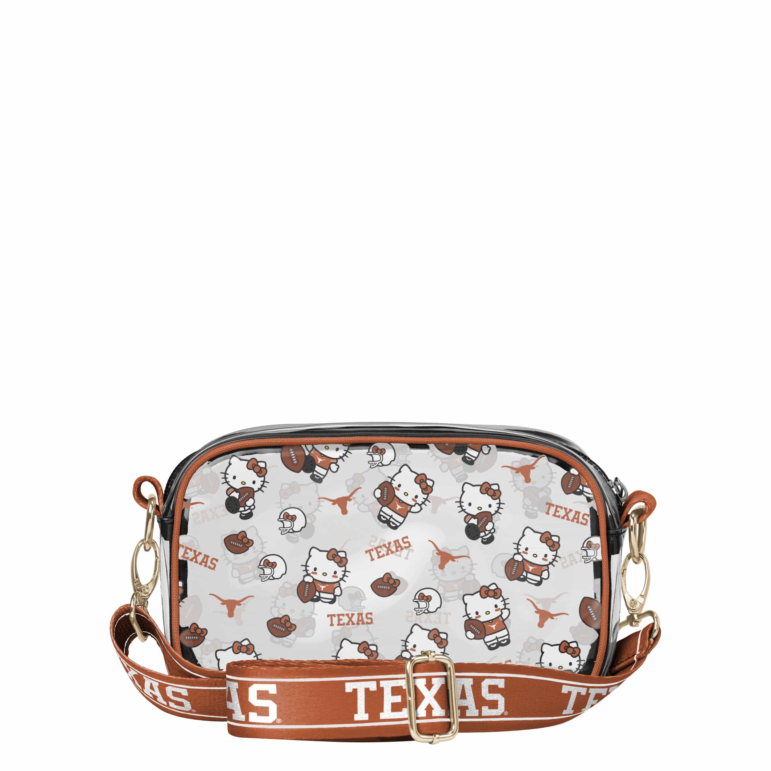 Texas Longhorns NCAA Hello Kitty® Clear Crossbody Bag (PREORDER - SHIPS LATE JULY) - Image 5