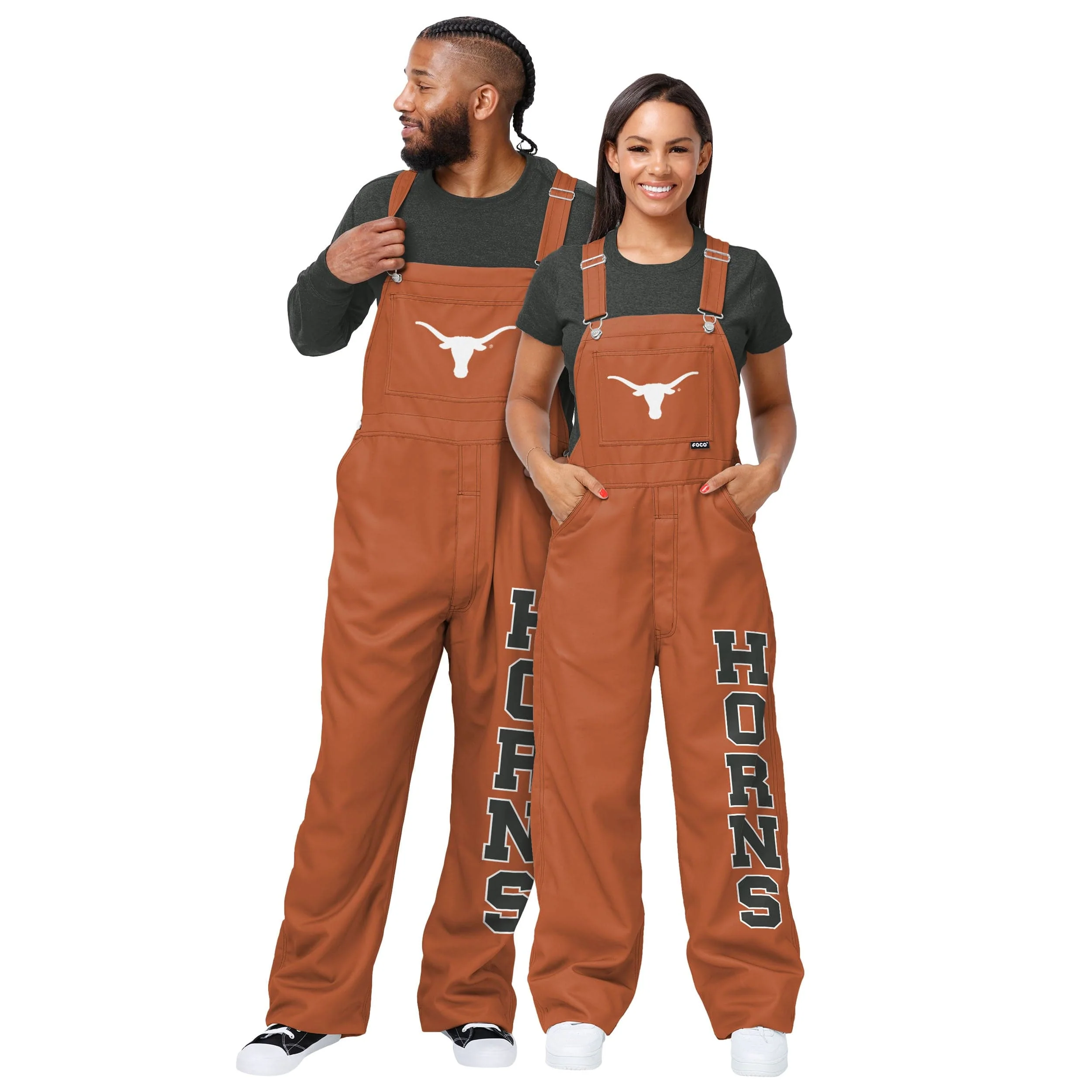 Texas Longhorns NCAA Mens Big Logo Bib Overalls - Image 3