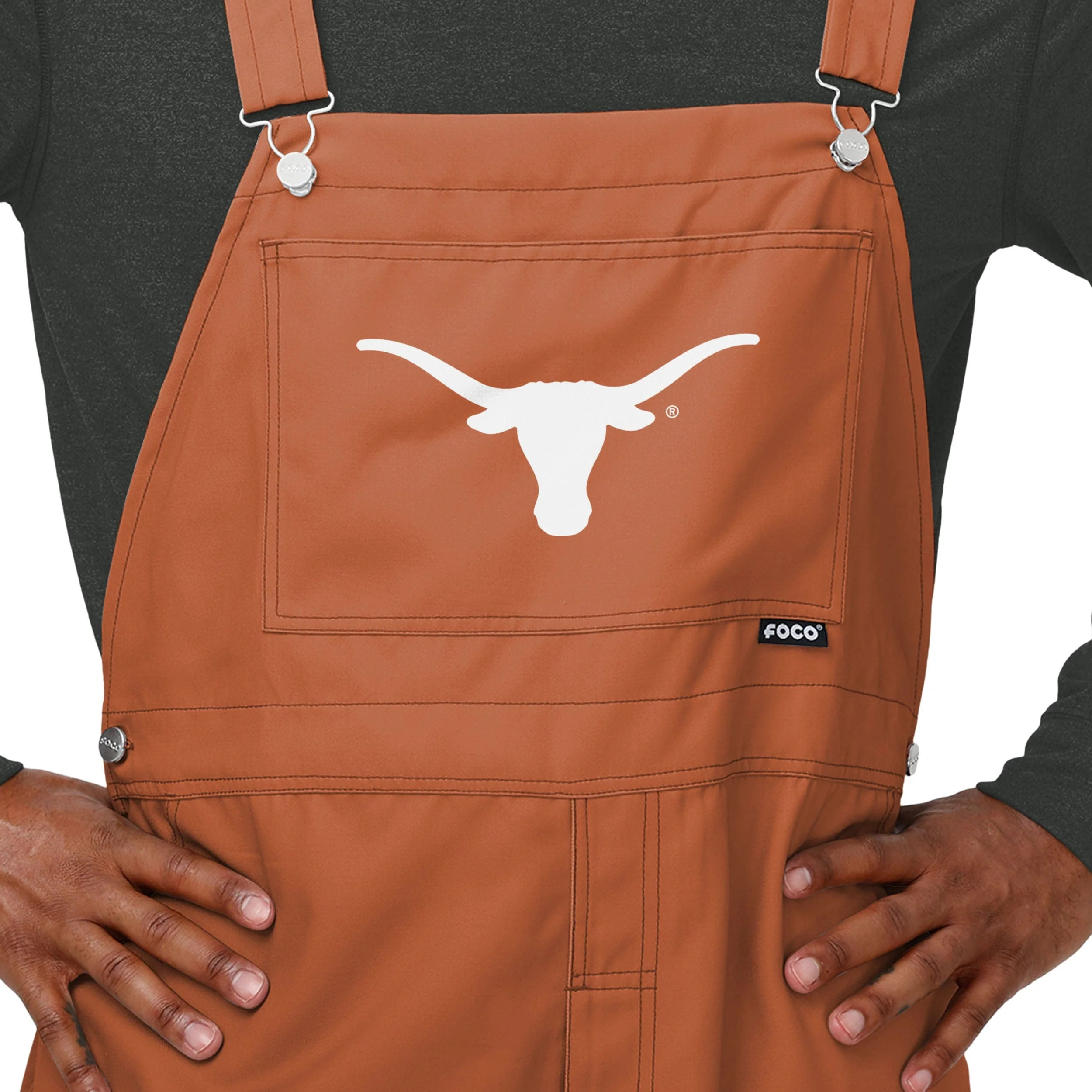 Texas Longhorns NCAA Mens Big Logo Bib Overalls - Image 4