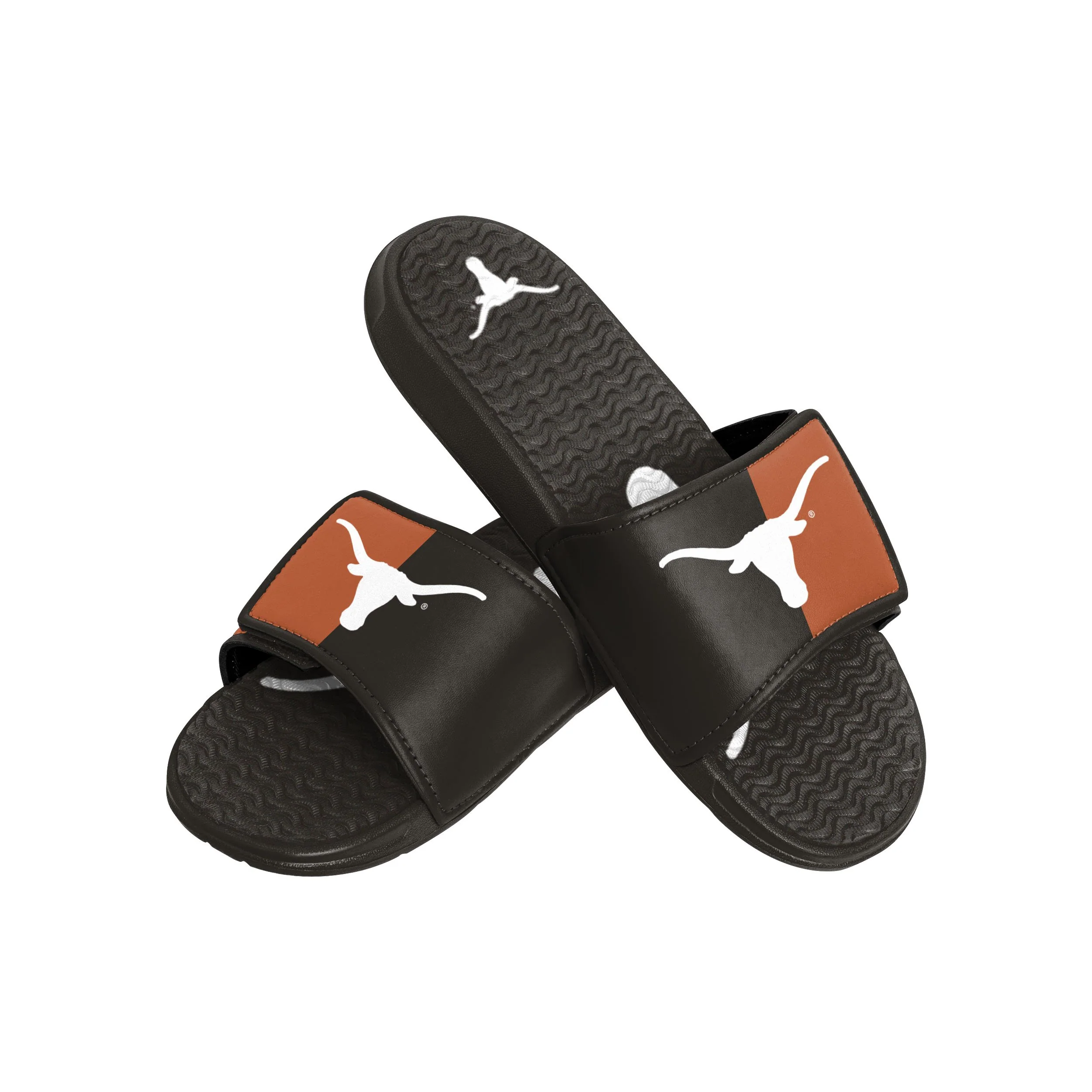Texas Longhorns NCAA Mens Colorblock Big Logo Gel Slide