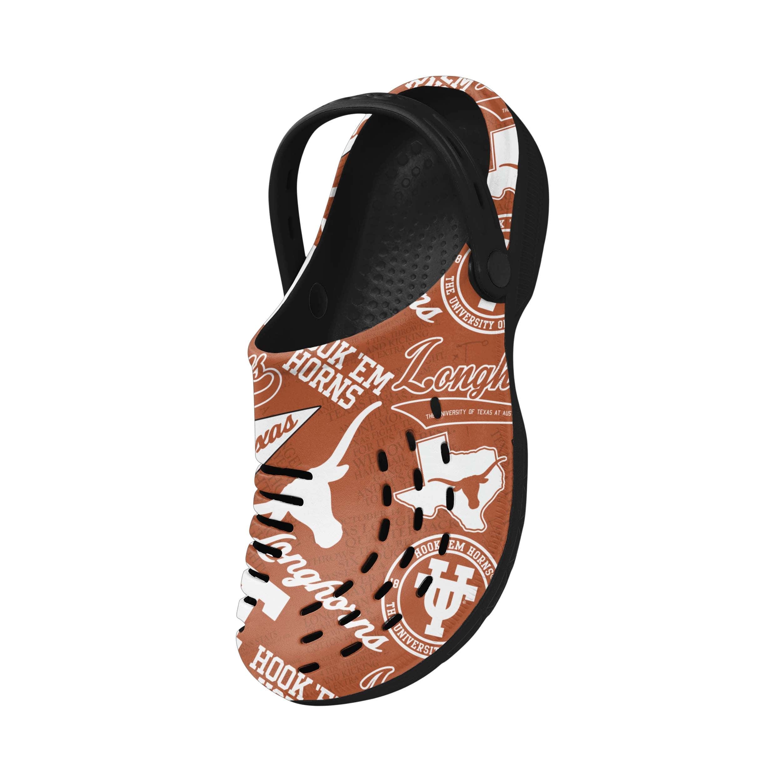 Texas Longhorns NCAA Mens Historic Print Clog With Strap - Image 3