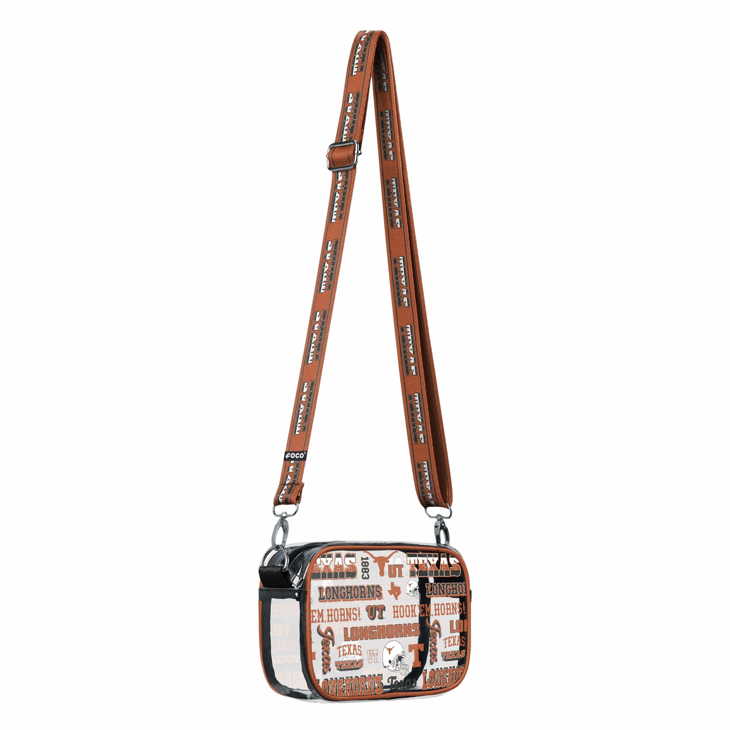 Texas Longhorns NCAA Repeat Retro Print Clear Crossbody Bag - Image 2