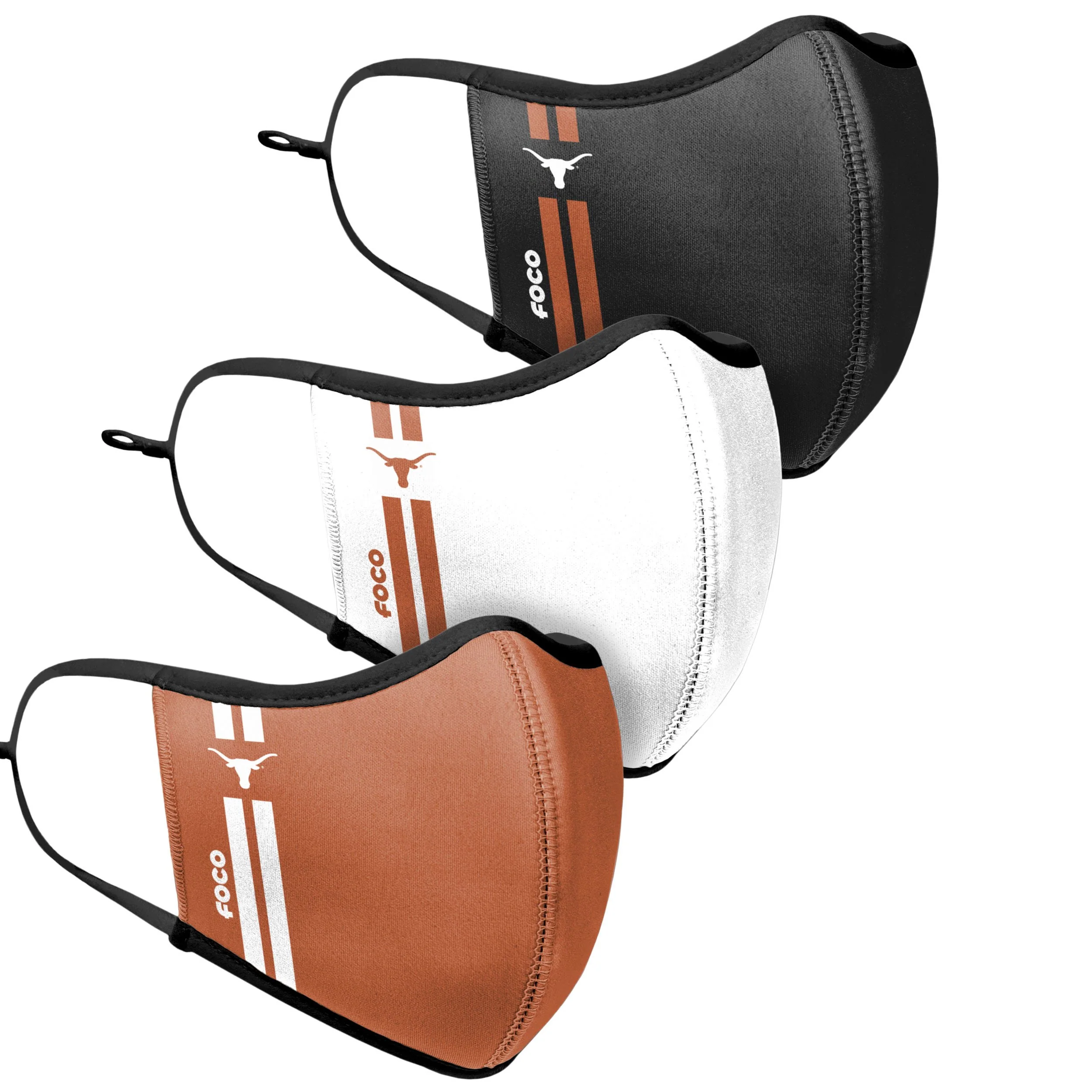 Texas Longhorns NCAA Sport 3 Pack Face Cover - Image 3