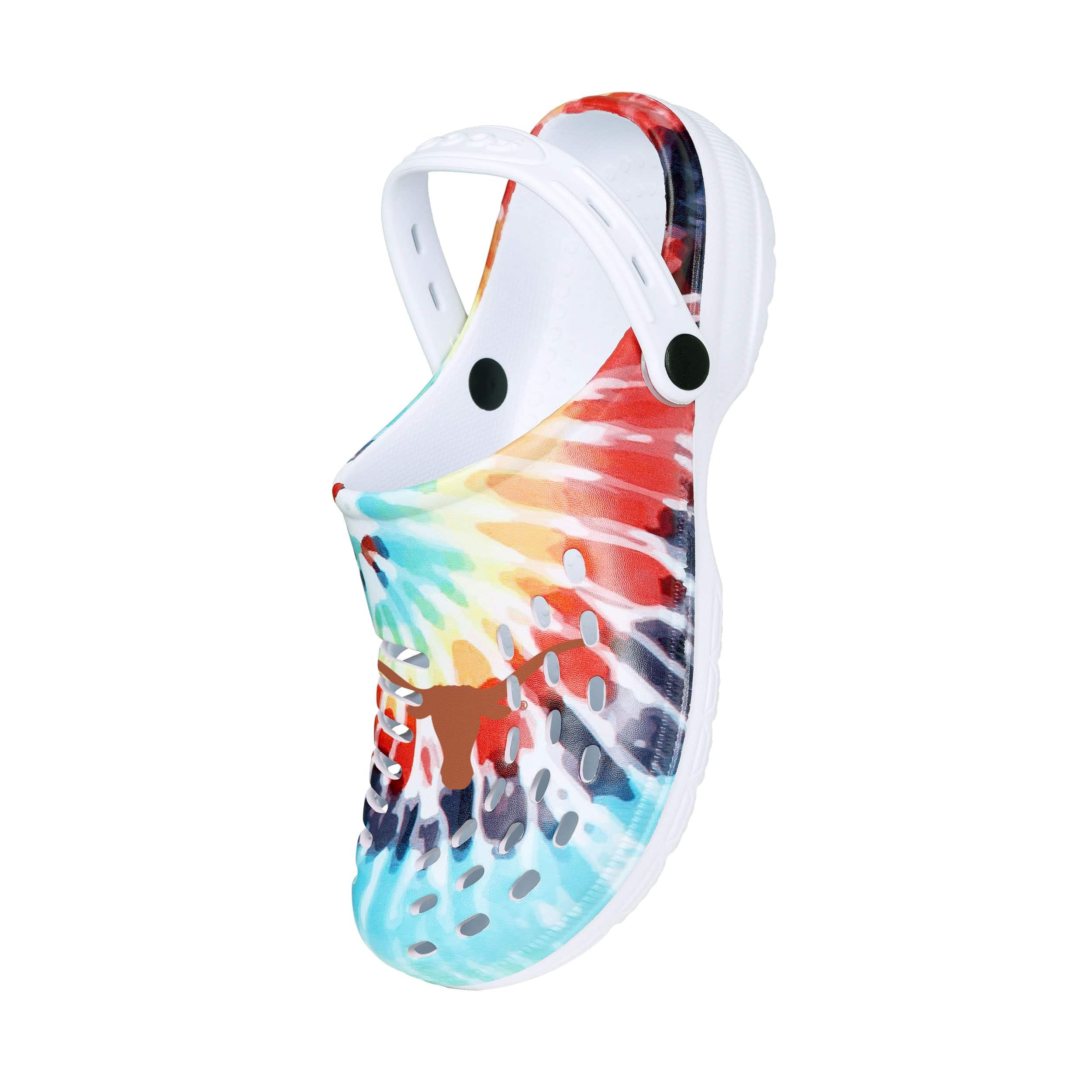 Texas Longhorns NCAA Womens Tie-Dye Clog With Strap - Image 3