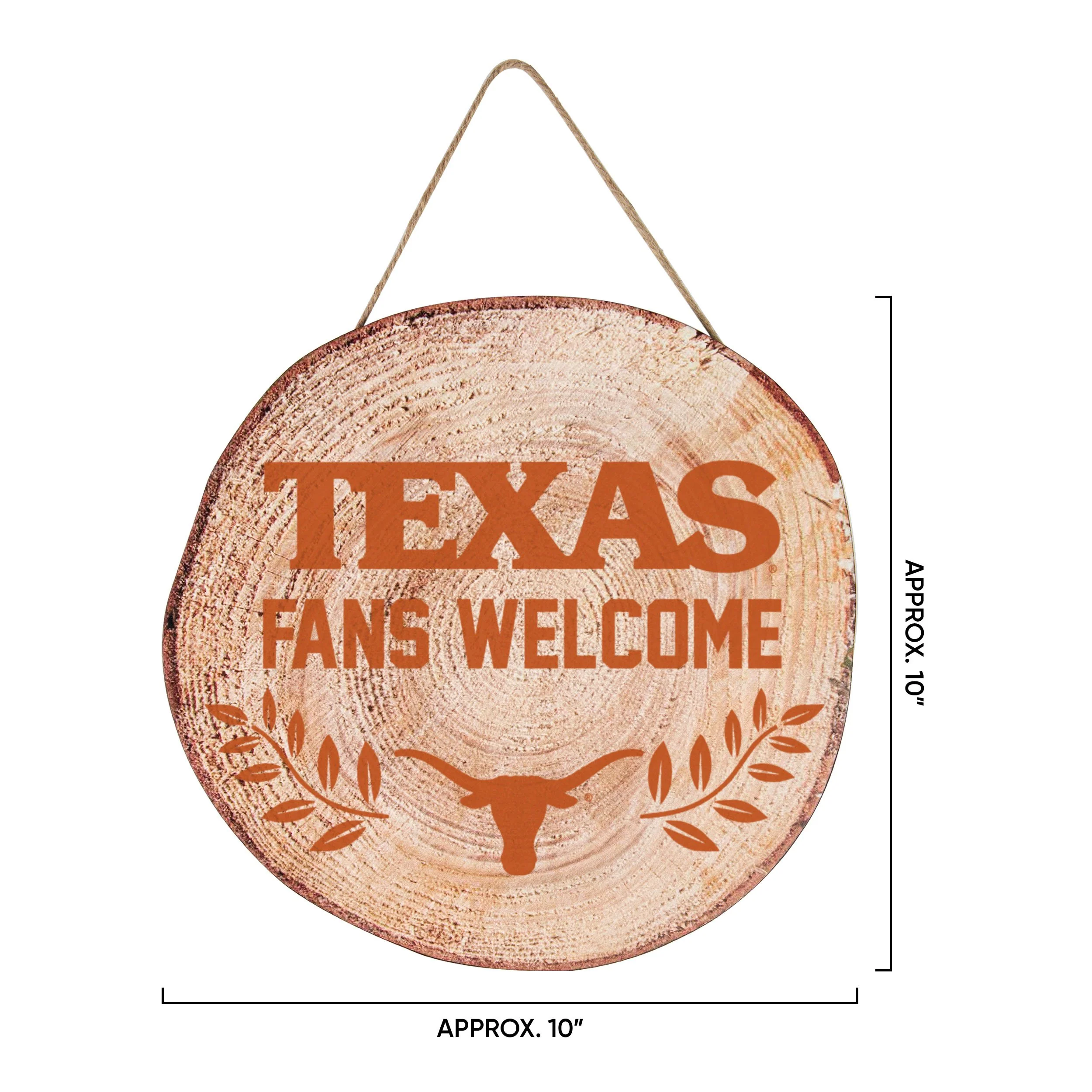 Texas Longhorns NCAA Wood Stump Sign - Image 3