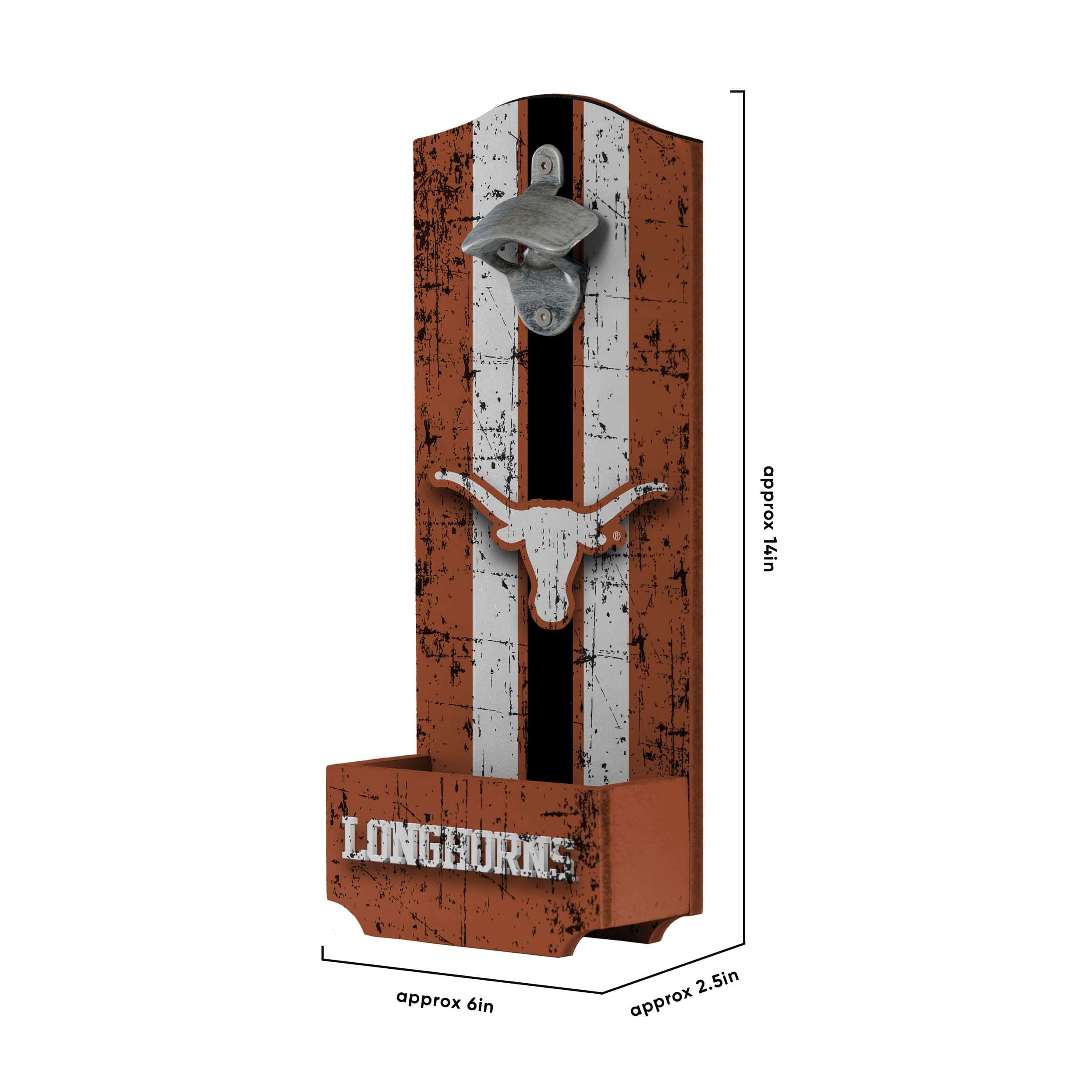 Texas Longhorns NCAA Wooden Bottle Cap Opener Sign - Image 5