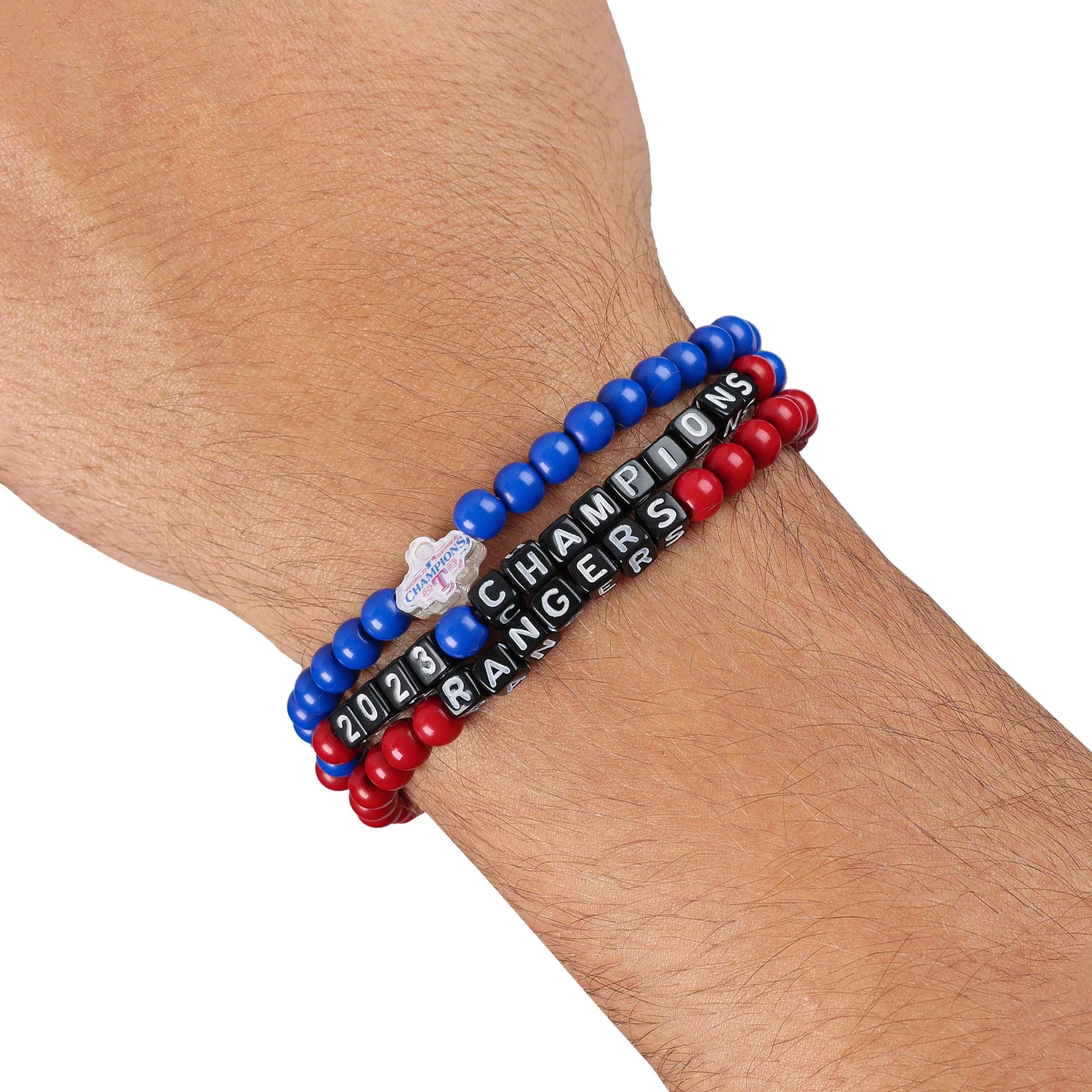 Texas Rangers MLB 2023 World Series Champions 3 Pack Beaded Friendship Bracelet - Image 4