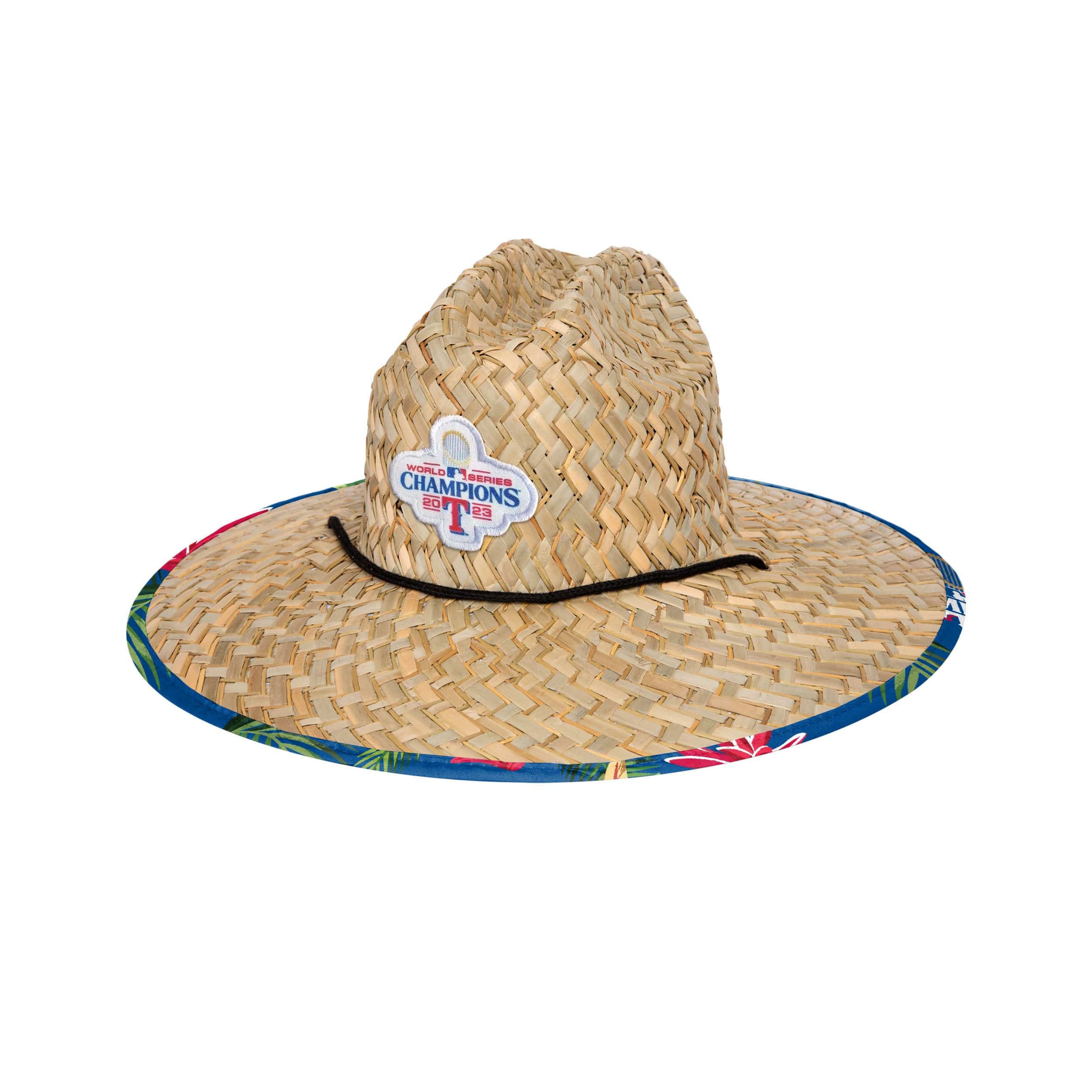 Texas Rangers MLB 2023 World Series Champions Floral Straw Hat - Image 3