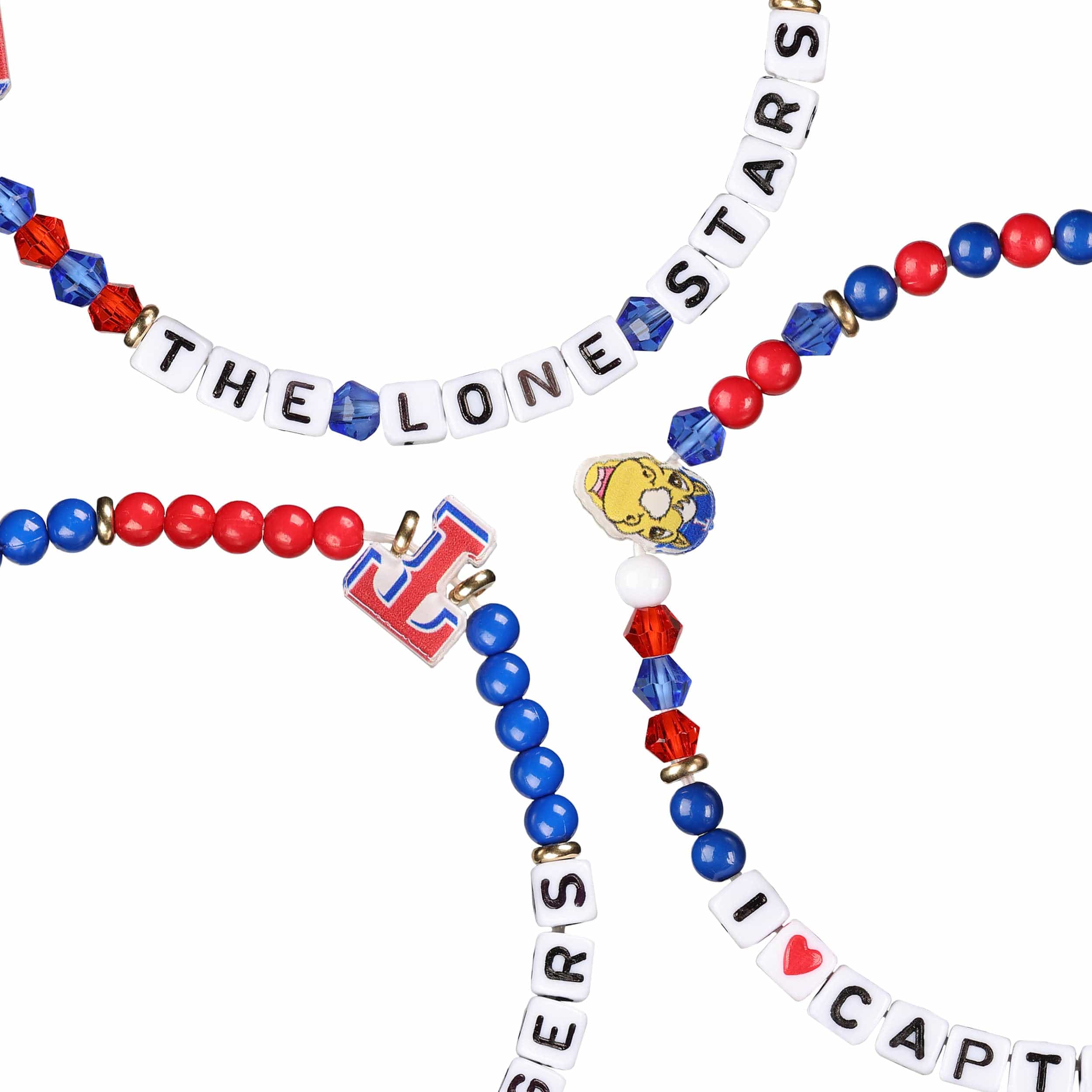Texas Rangers MLB 3 Pack Friendship Bracelet - Image 2