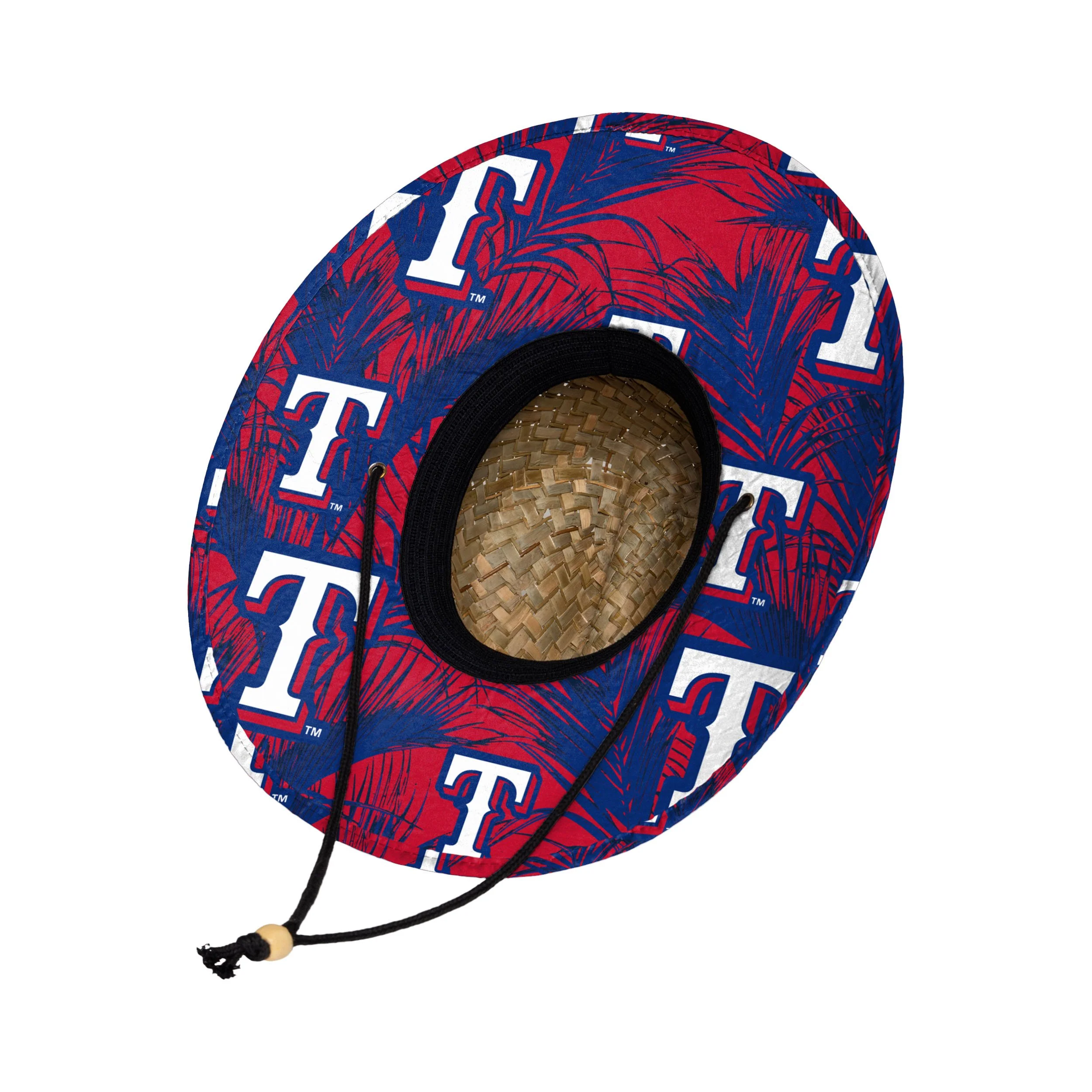 Texas Rangers MLB Floral Straw Hat - Image 2