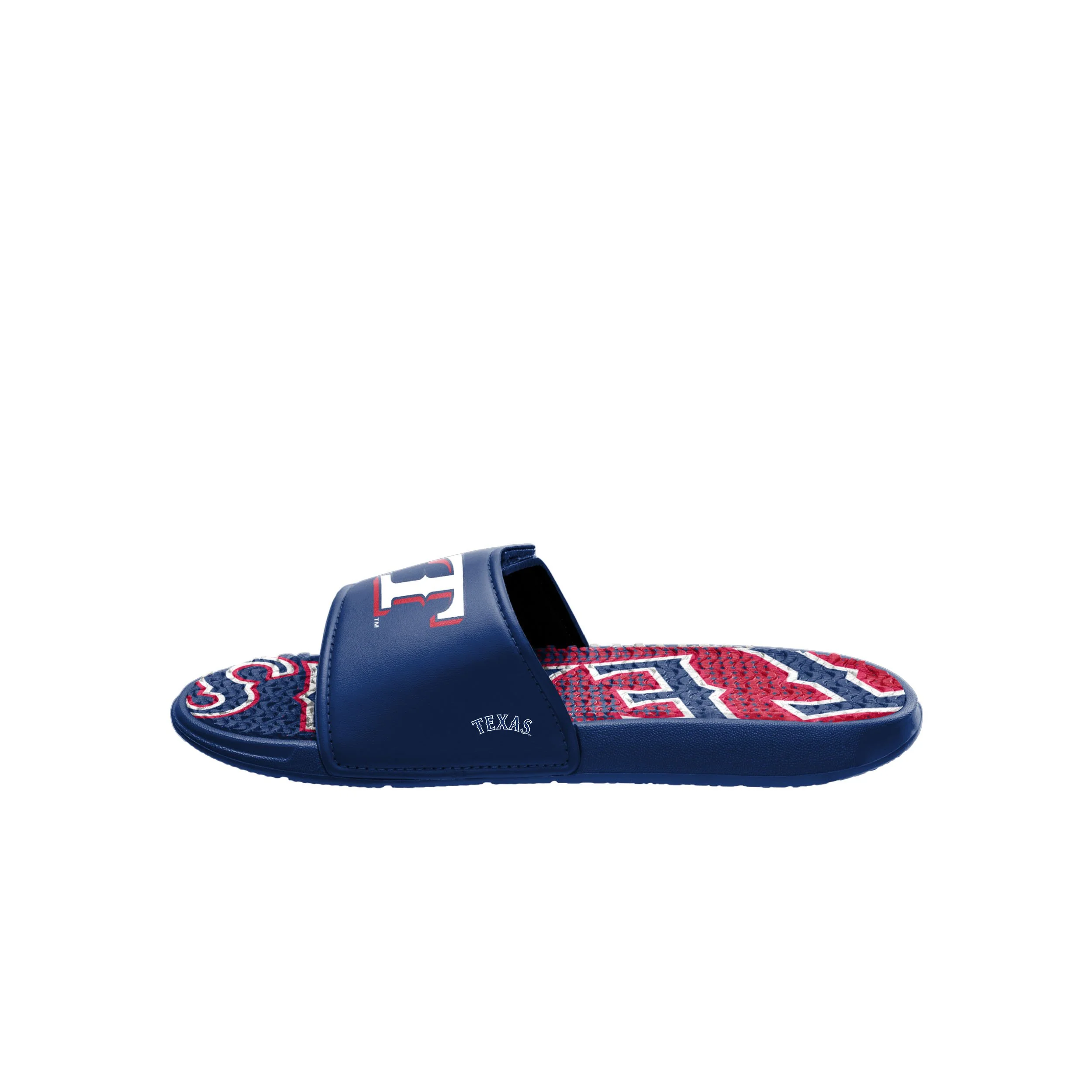 Texas Rangers MLB Mens Gradient Wordmark Gel Slide - Image 4