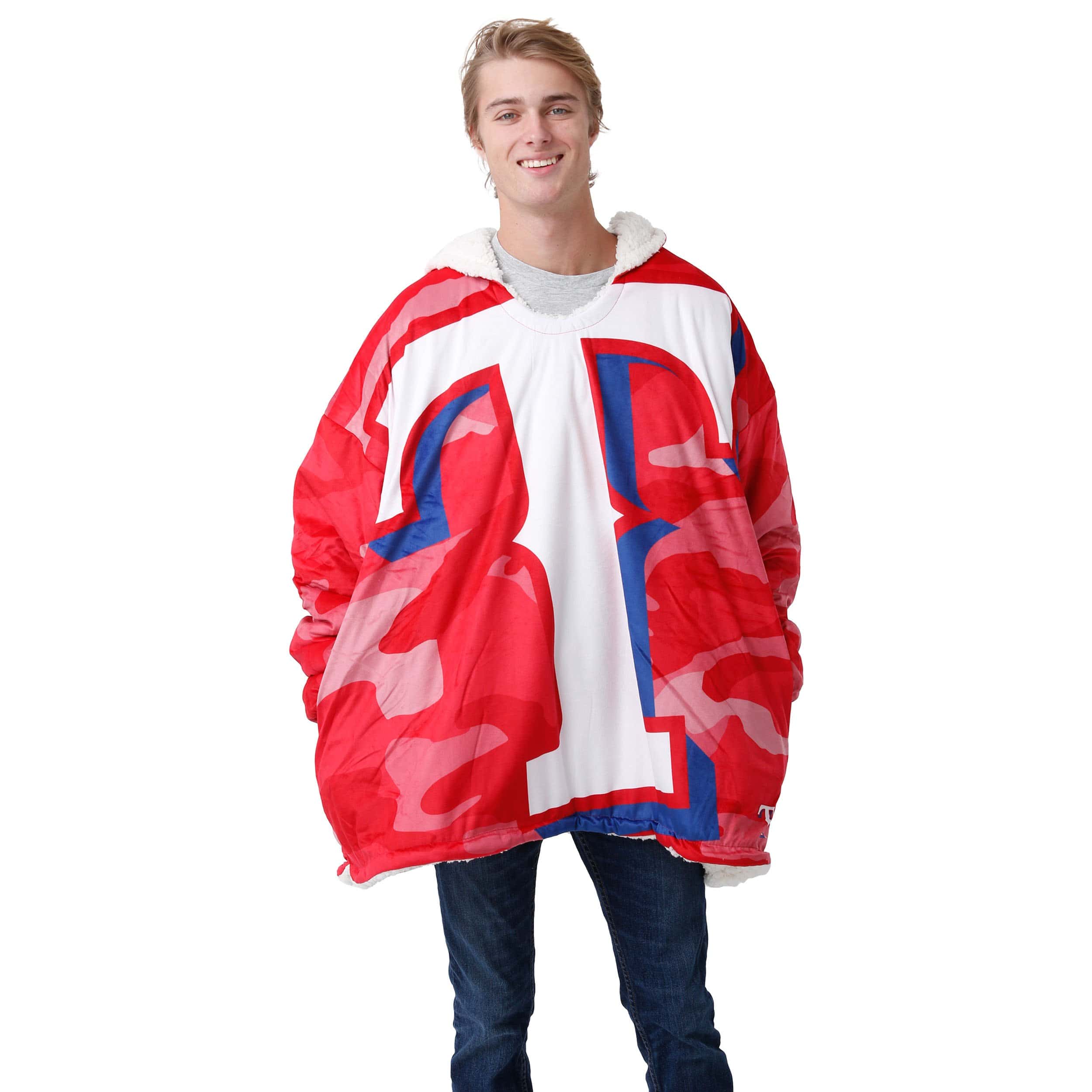 Texas Rangers MLB Reversible Team Color Camo Hoodeez - Image 3