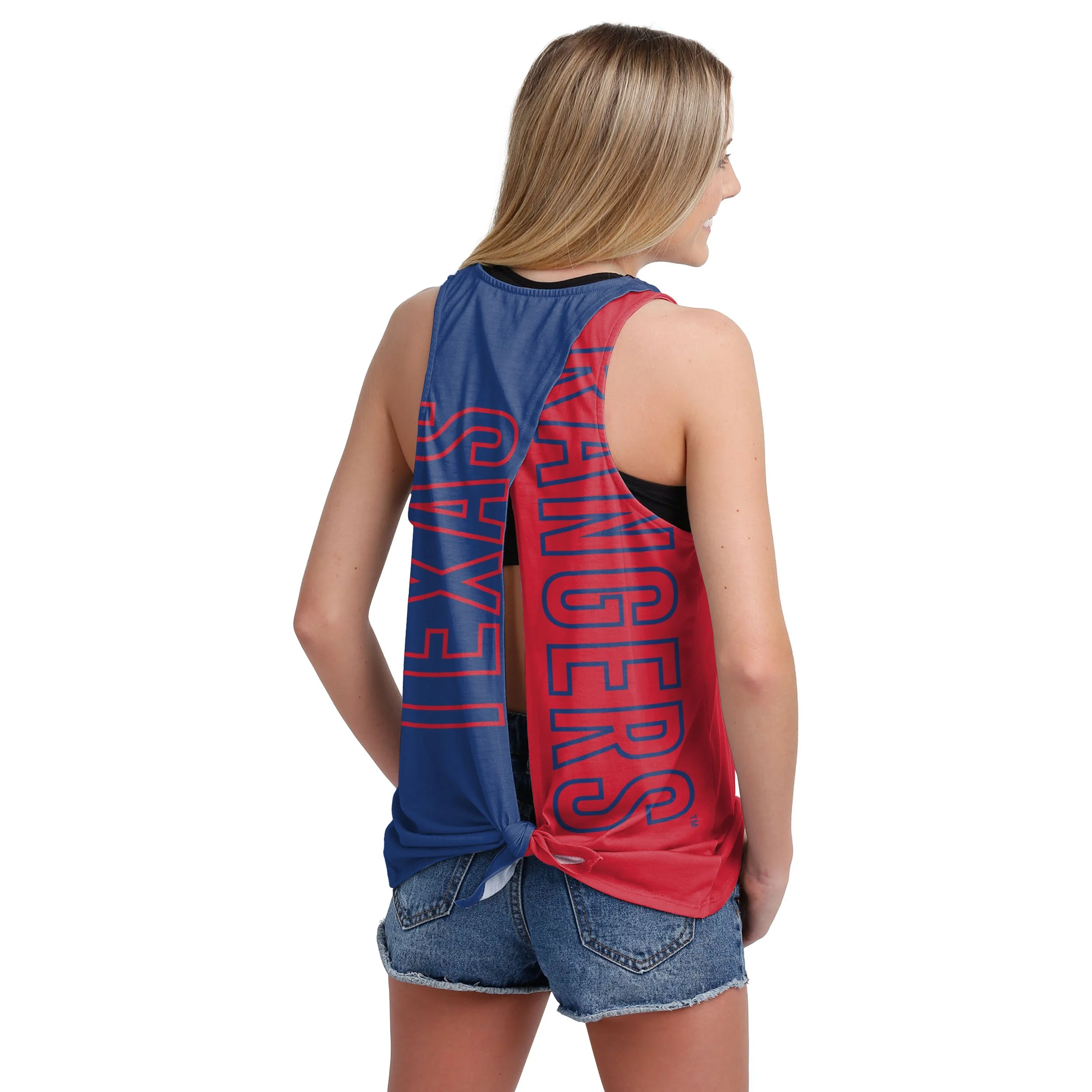 Texas Rangers MLB Womens Tie-Breaker Sleeveless Top