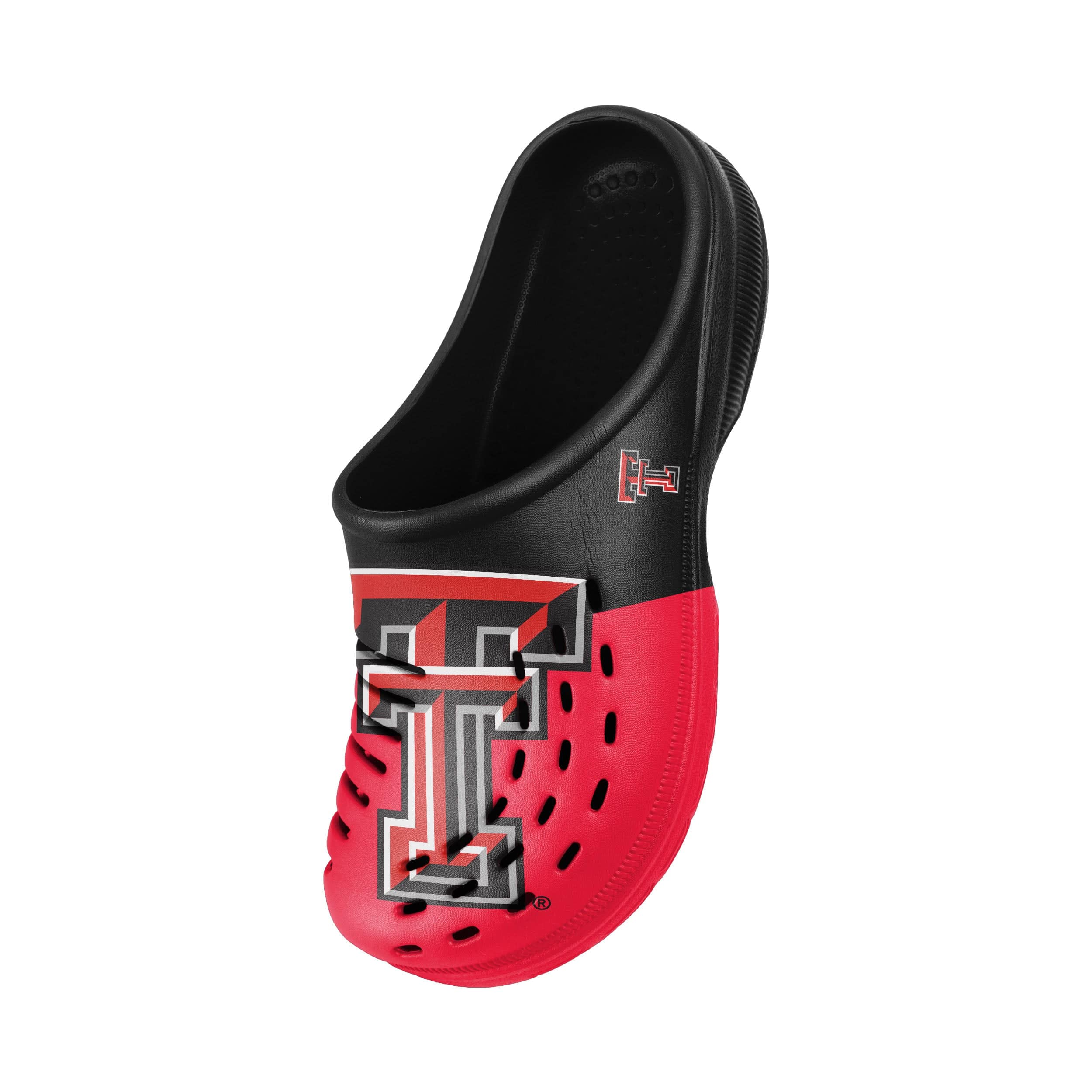 Texas Tech Red Raiders NCAA Mens Colorblock Big Logo Clog - Image 3