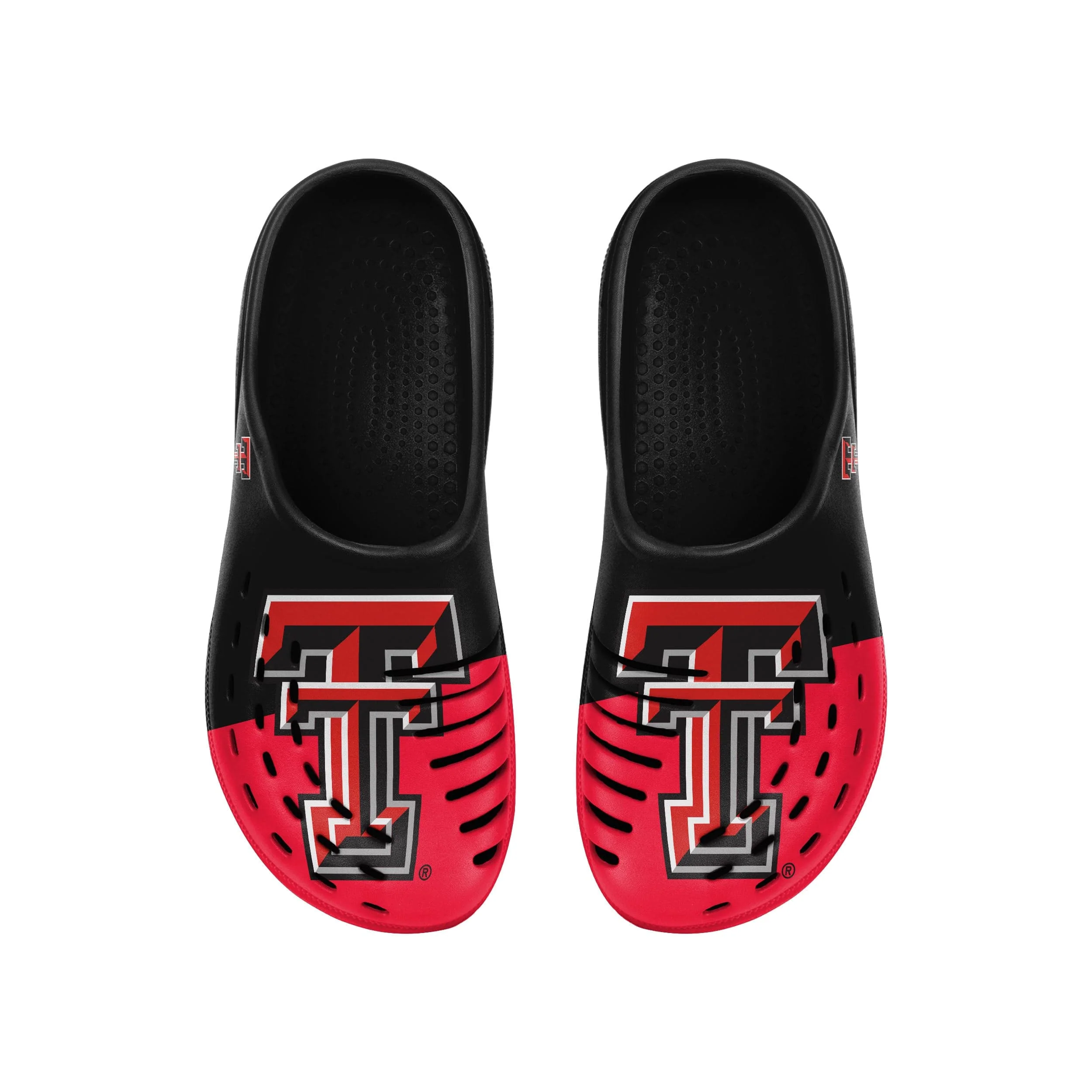Texas Tech Red Raiders NCAA Mens Colorblock Big Logo Clog - Image 4