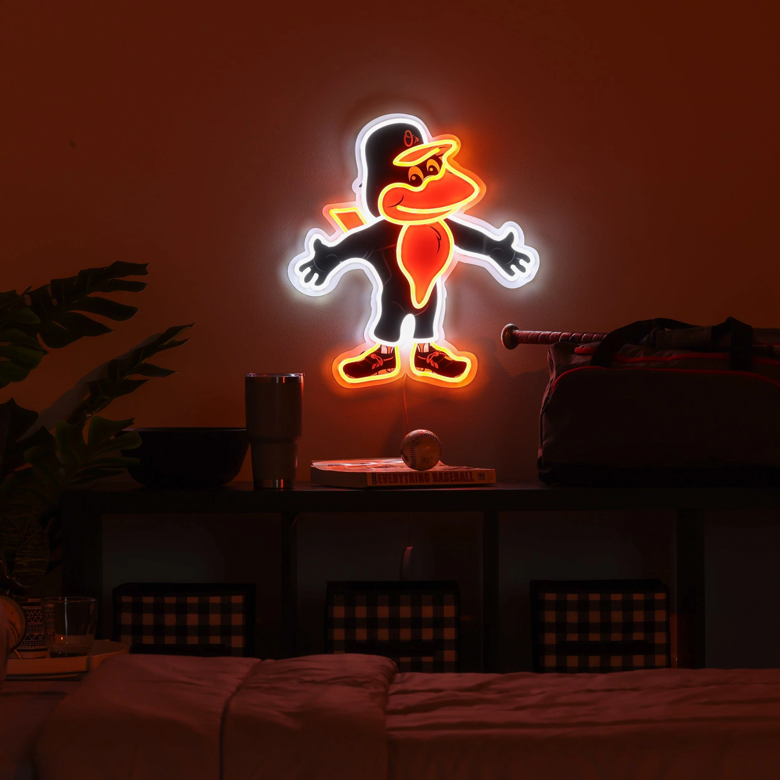 The Oriole Bird Baltimore Orioles MLB LED Neon Light Up Mascot Sign - Image 3