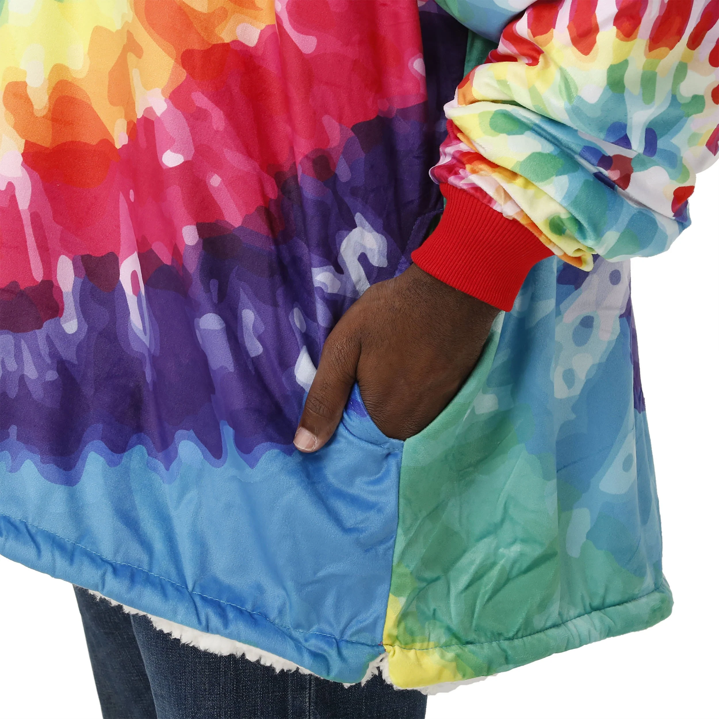 Tie-Dye Sherpa Reversible Hoodeez - Image 5