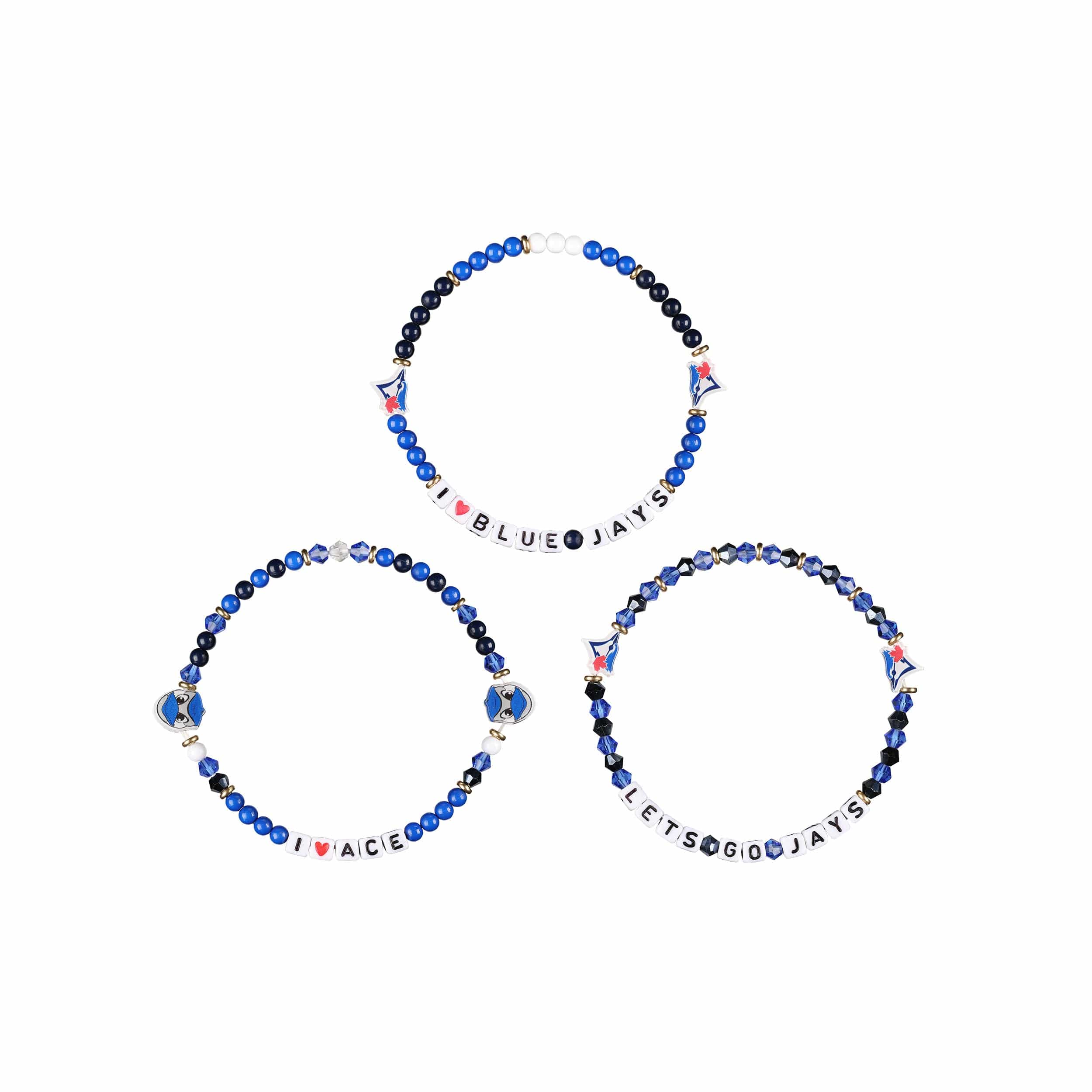 Toronto Blue Jays MLB 3 Pack Friendship Bracelet - Image 3