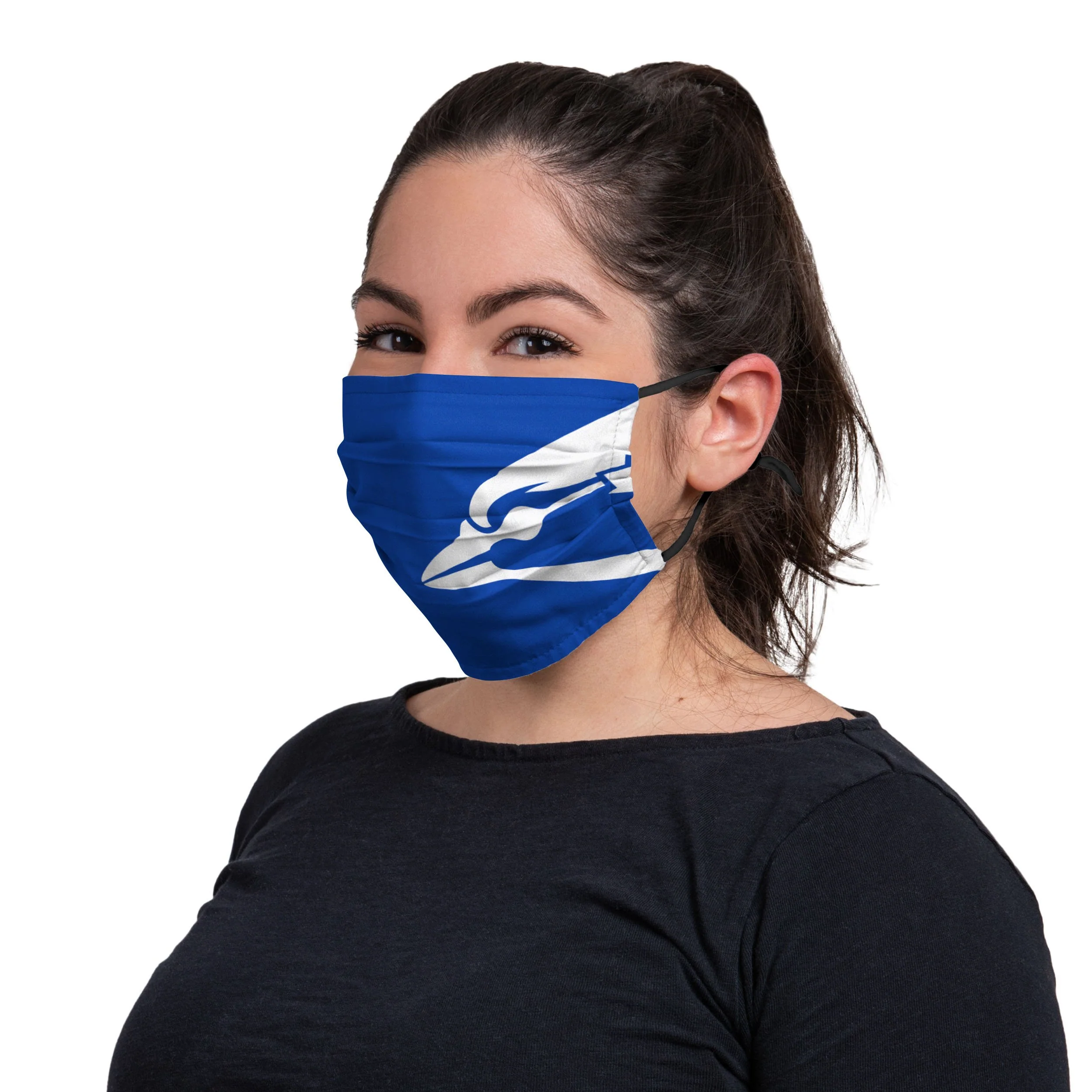 Toronto Blue Jays MLB Big Logo Pleated Face Cover - Image 3